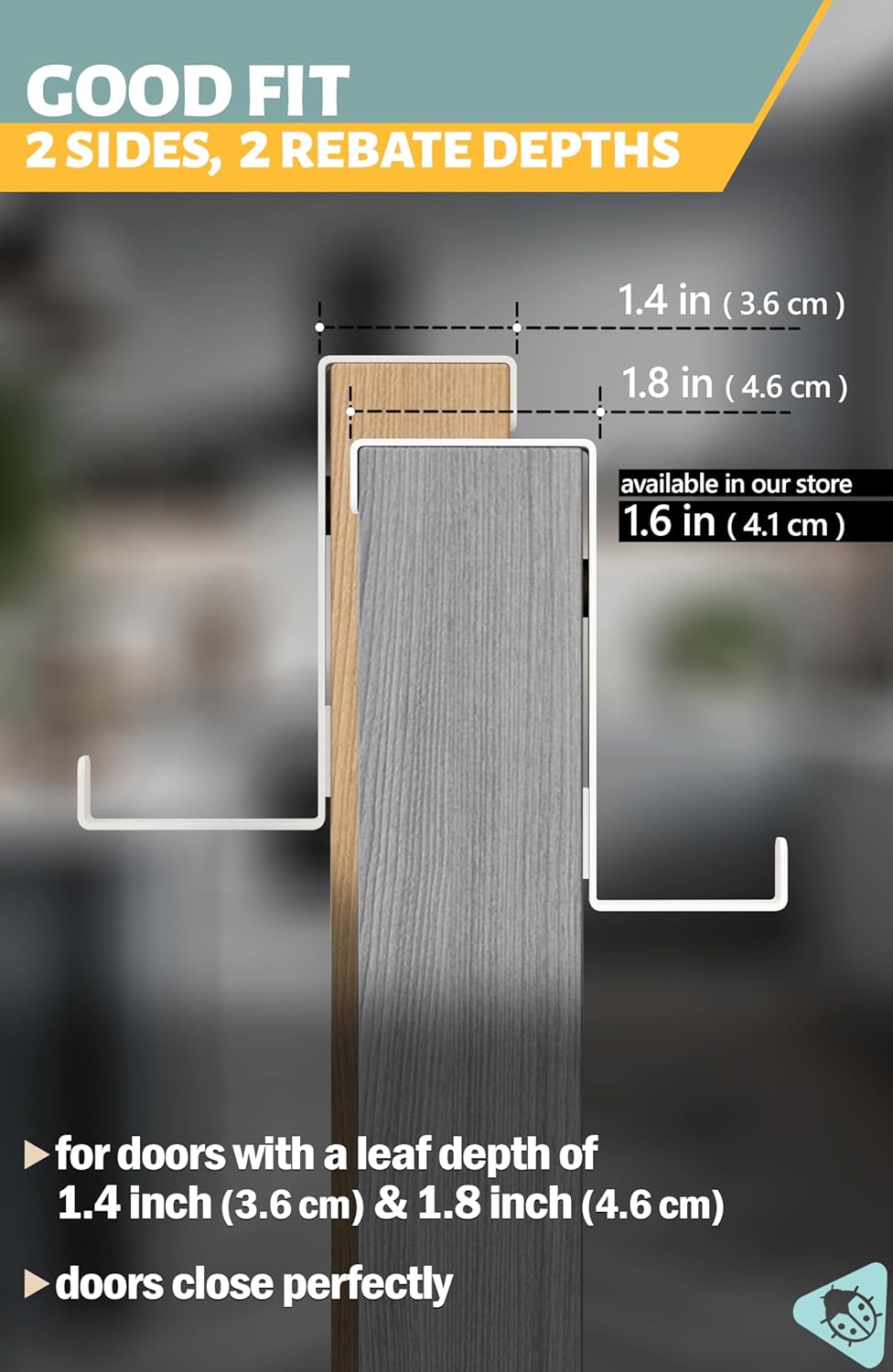 Detalle de Menz Over Door Hanger set of 10, 4.6 cm 🚪