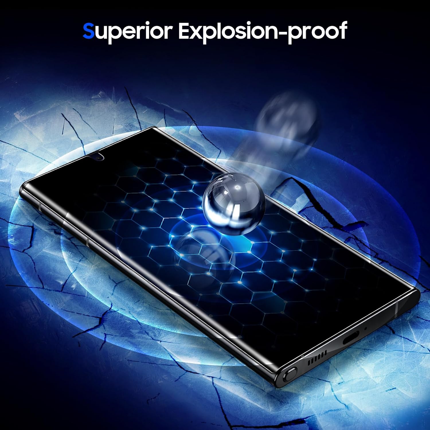 Detalle 2 de UniqueMe Samsung Galaxy S23 Ultra privacy protector 2-pack