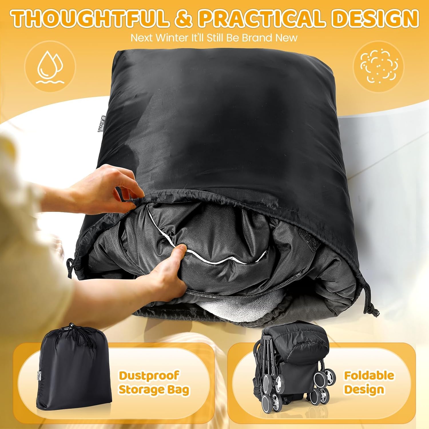Thumbnail 5 de Orzbow Fußsack Kinderwagen 97/117×44 cm