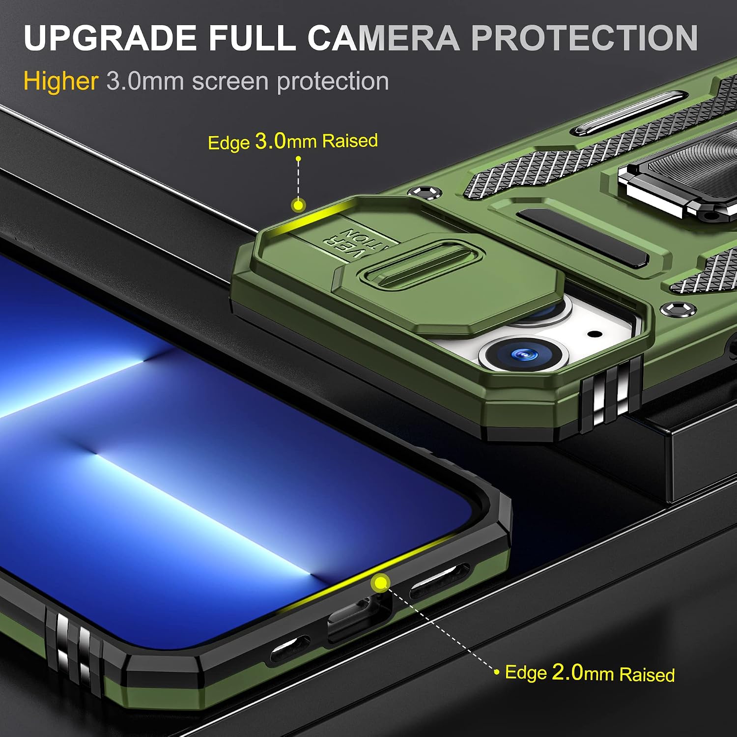 Thumbnail 4 de Jshru iPhone 13 Case with 2‑Pack Screen Protectors