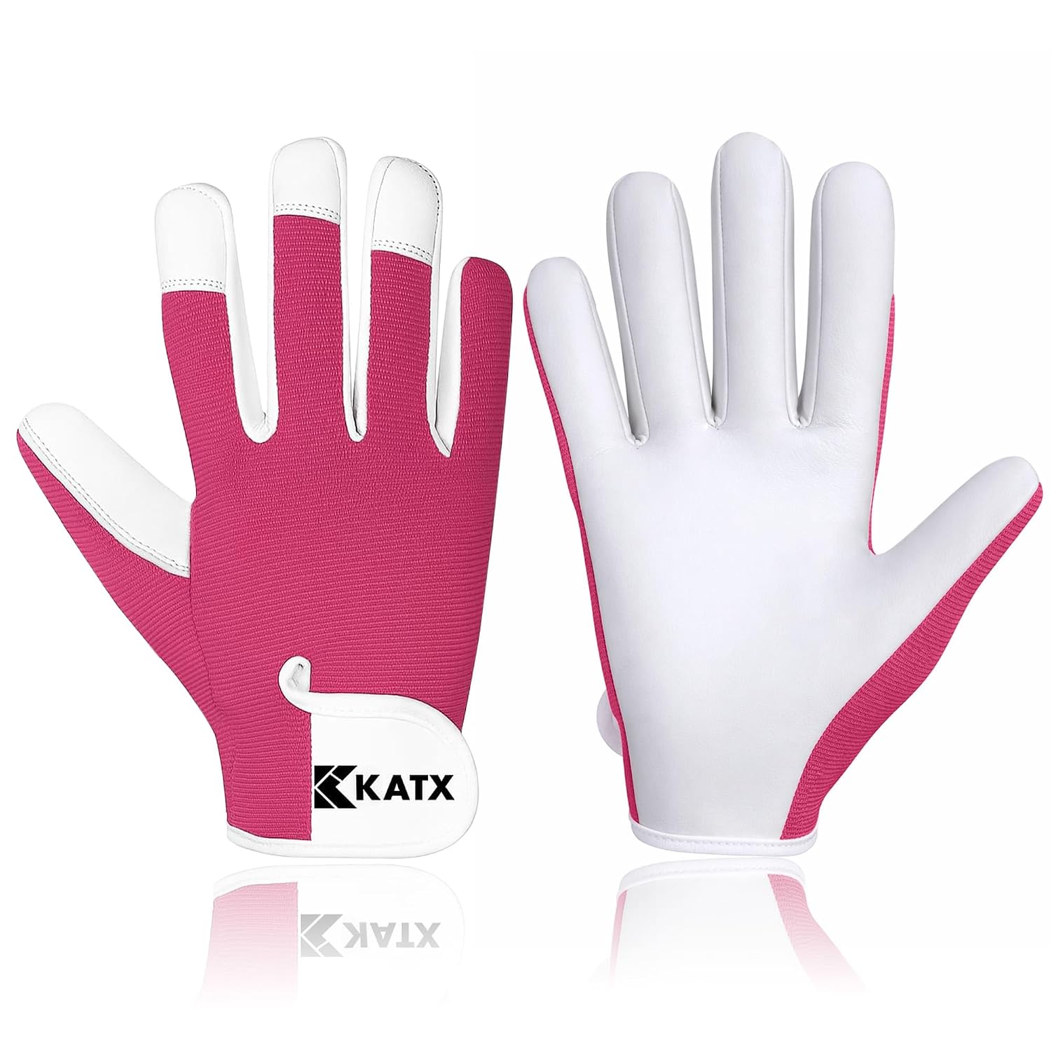 Detalle de Katx Leather Gardening Gloves Small Pink