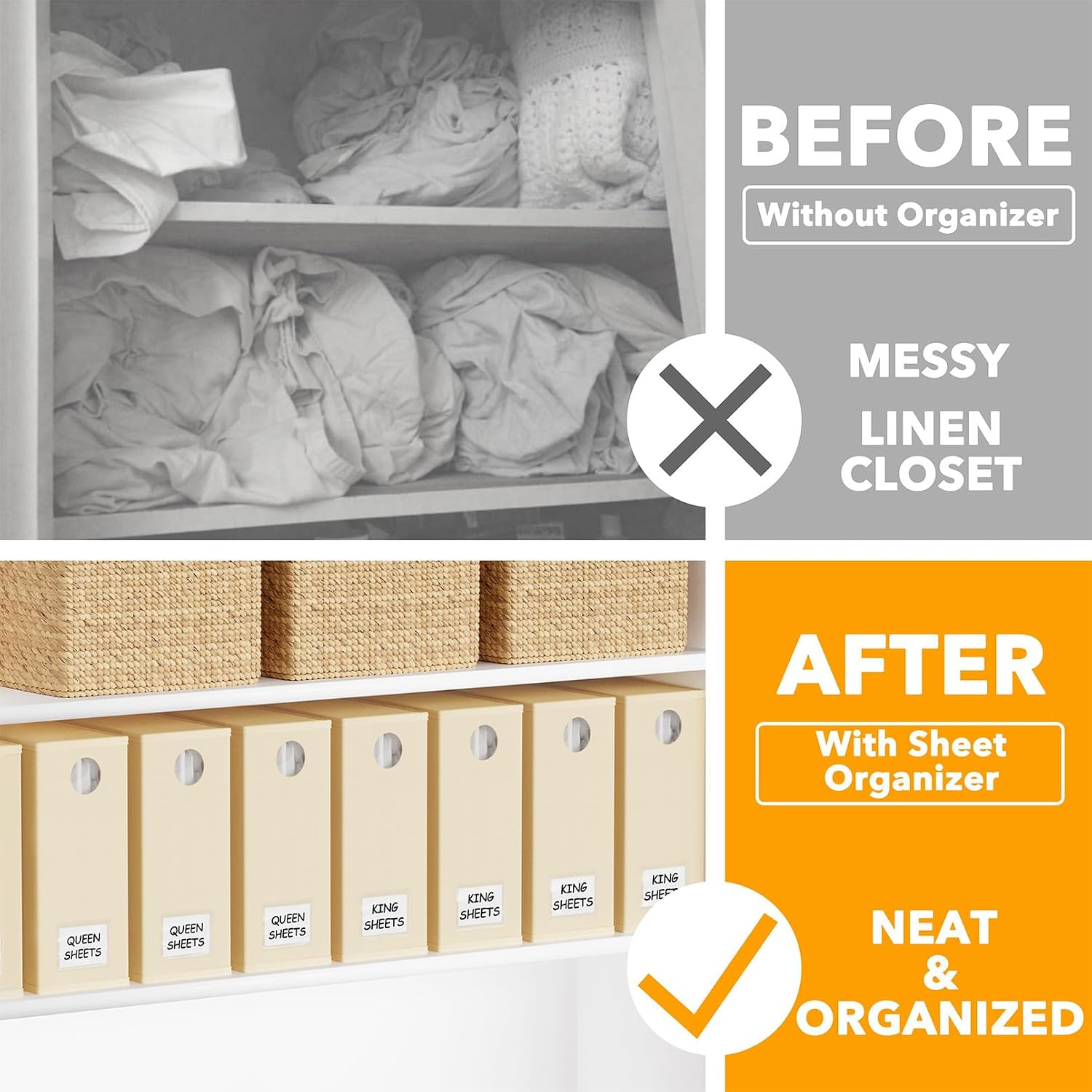Detalle 2 de SpaceAid 8-Pack Bed Sheet Organizer