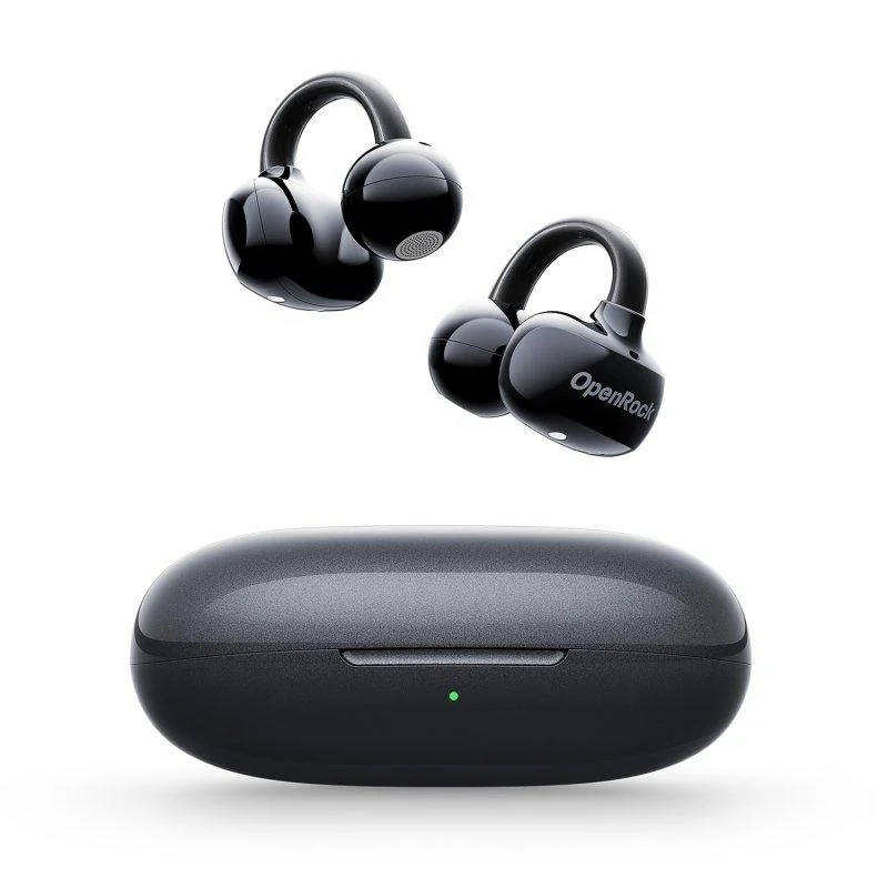 Detalle de OpenRock E auriculares deportivos Bluetooth con modo juego e IPX4, negros