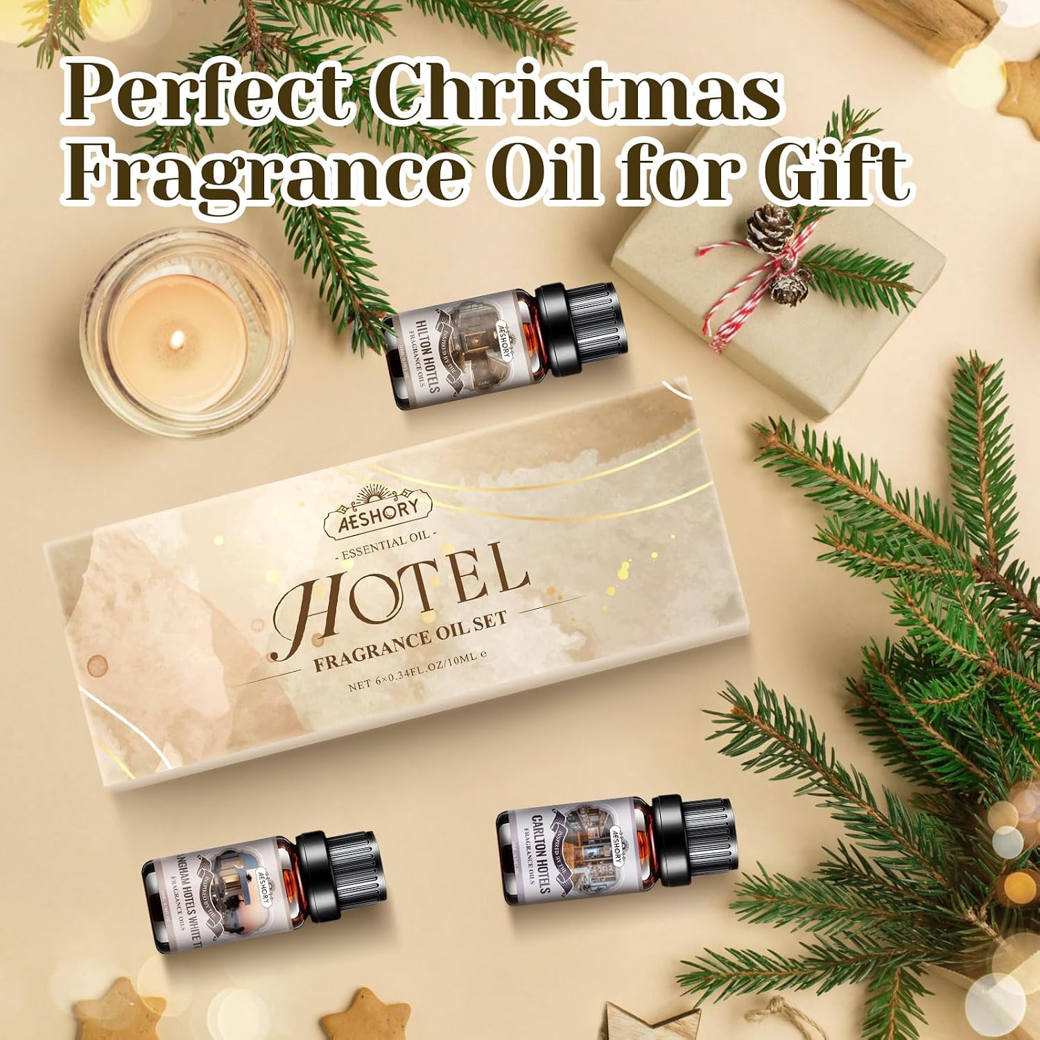 Thumbnail 6 de AESHORY 6 x 10ml Hotel Essential Oils Set for Diffusers, Humidifiers & DIY (Fancy hotel-inspired scents)