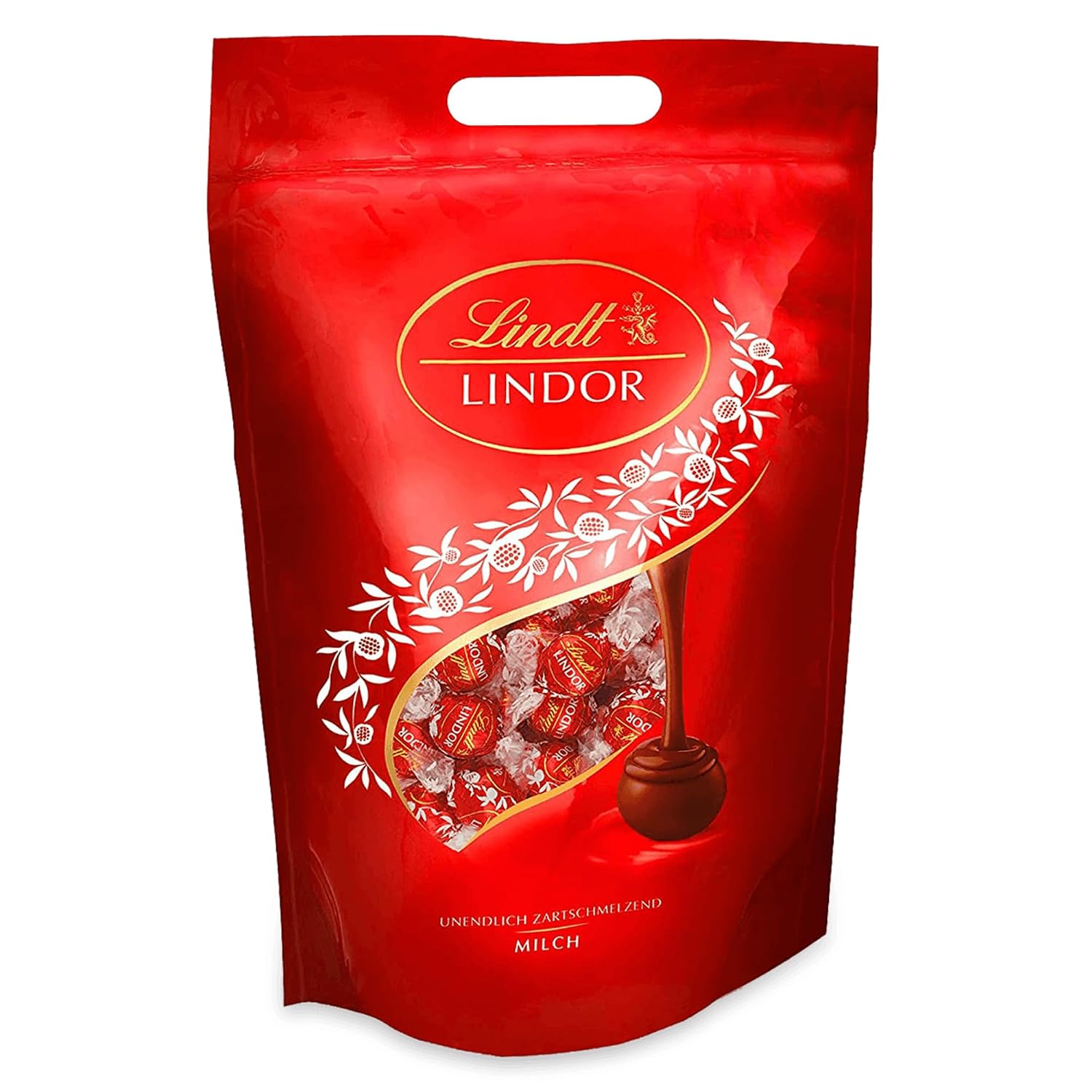 Detalle de Lindt LINDOR Milchschokolade 2 kg, 155 Kugeln