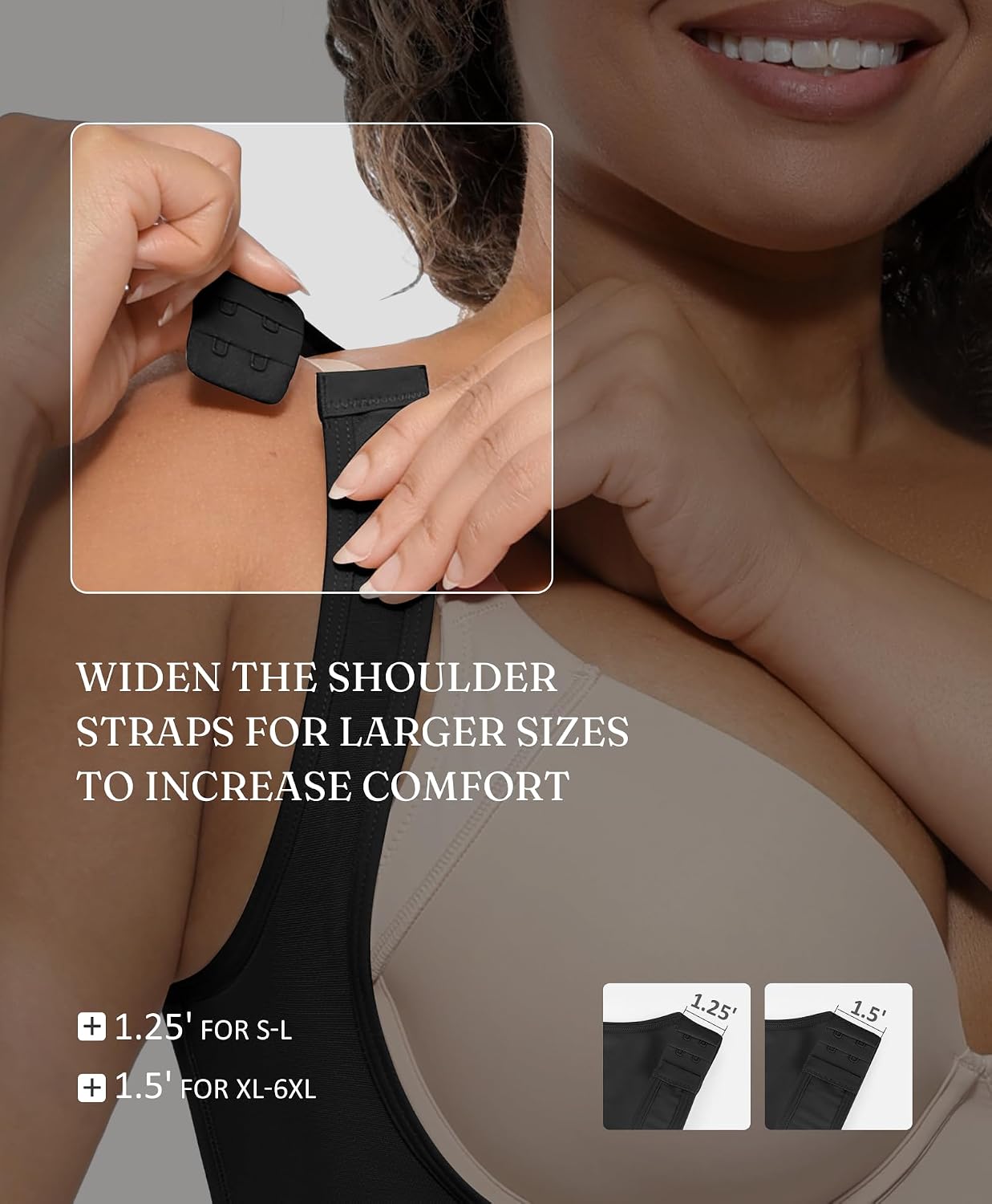 Detalle 2 de FeelinGirl Feelvibe Shapewear Bodysuit with Tummy Control and Crotch Zipper