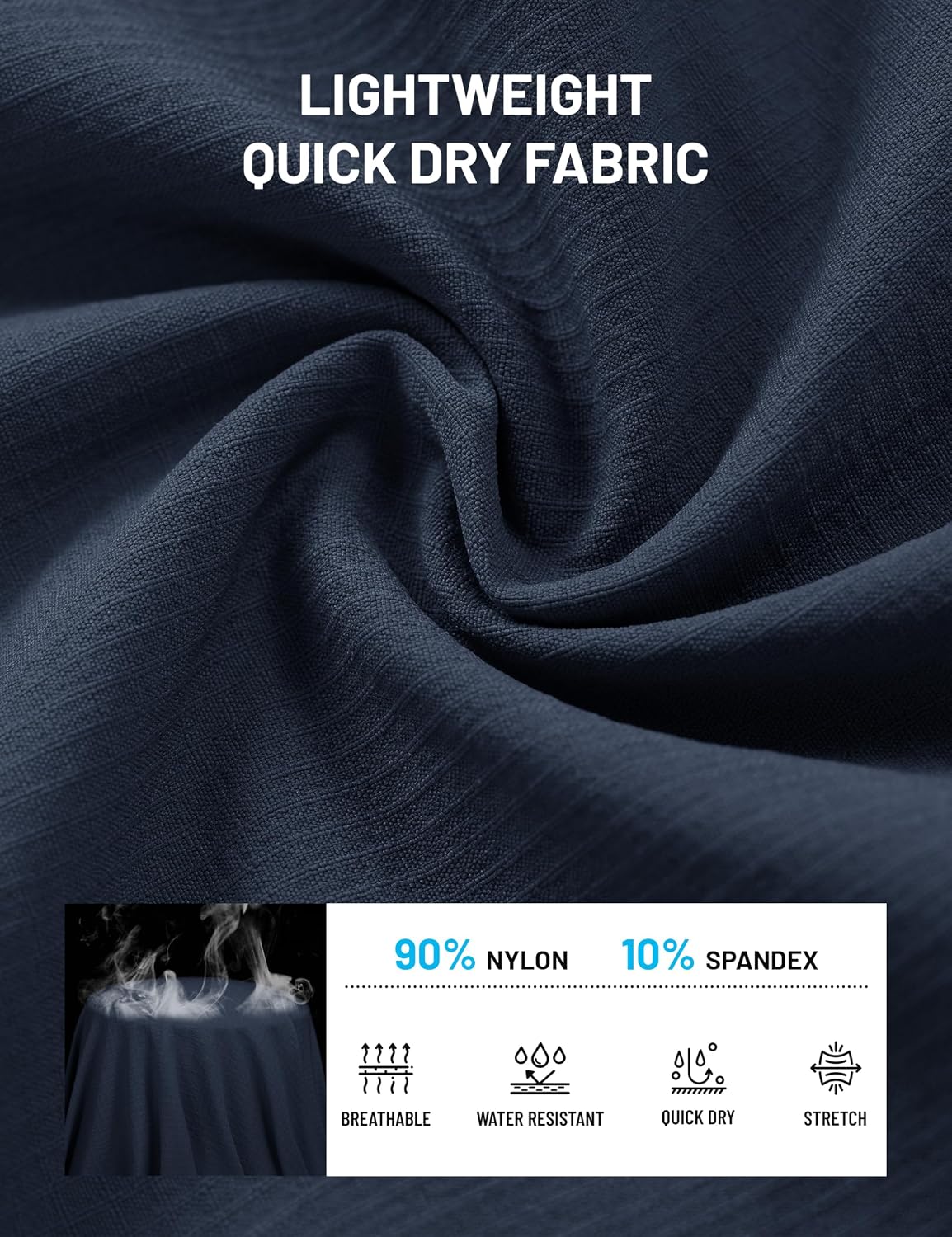 Thumbnail 6 de TACVASEN Men's Summer Outdoor Shorts: Quick Dry Water-Resistant Cargo for Hiking, Golf, and Work