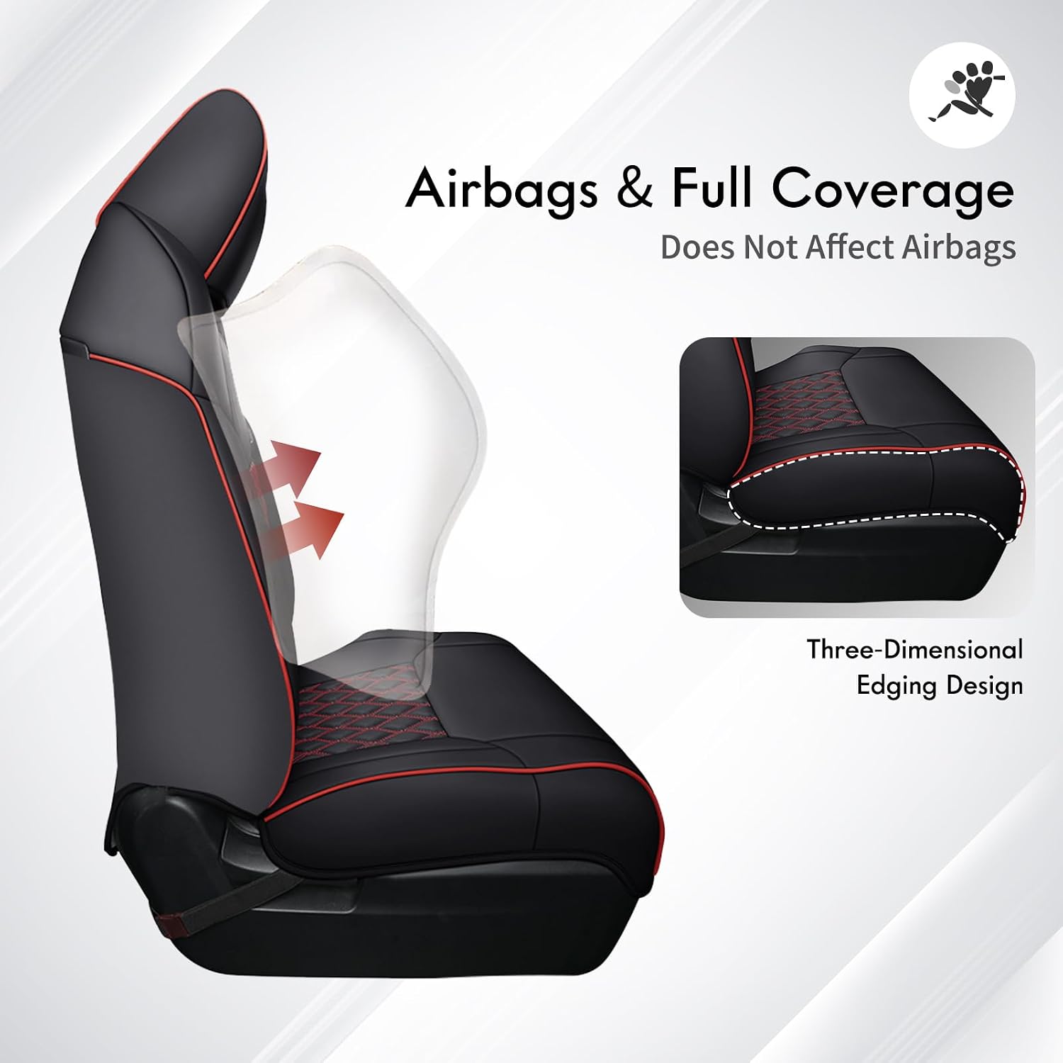 Thumbnail 3 de Huidasource Tacoma Seat Covers (Front & Rear) Full Coverage Waterproof Set for 2005–2015 Toyota Tacoma