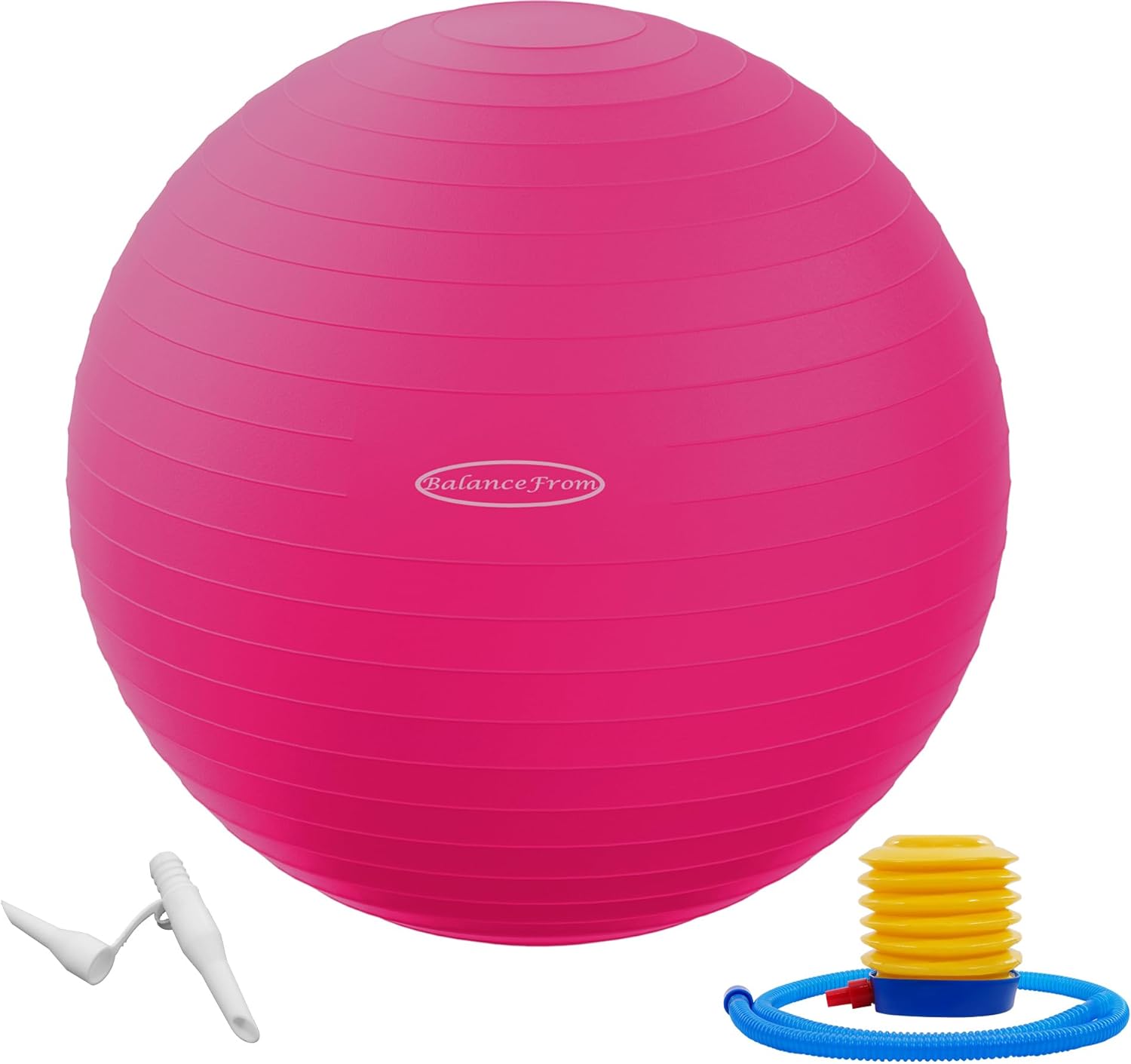 Fitvids Anti-Burst Exercise Ball for Fitness, Yoga, Pilates (with Quick Pump)