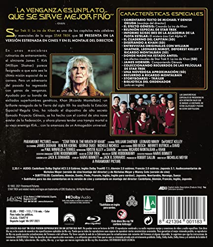 Detalle de Star Trek II La ira de Khan — Blu‑ray 📀