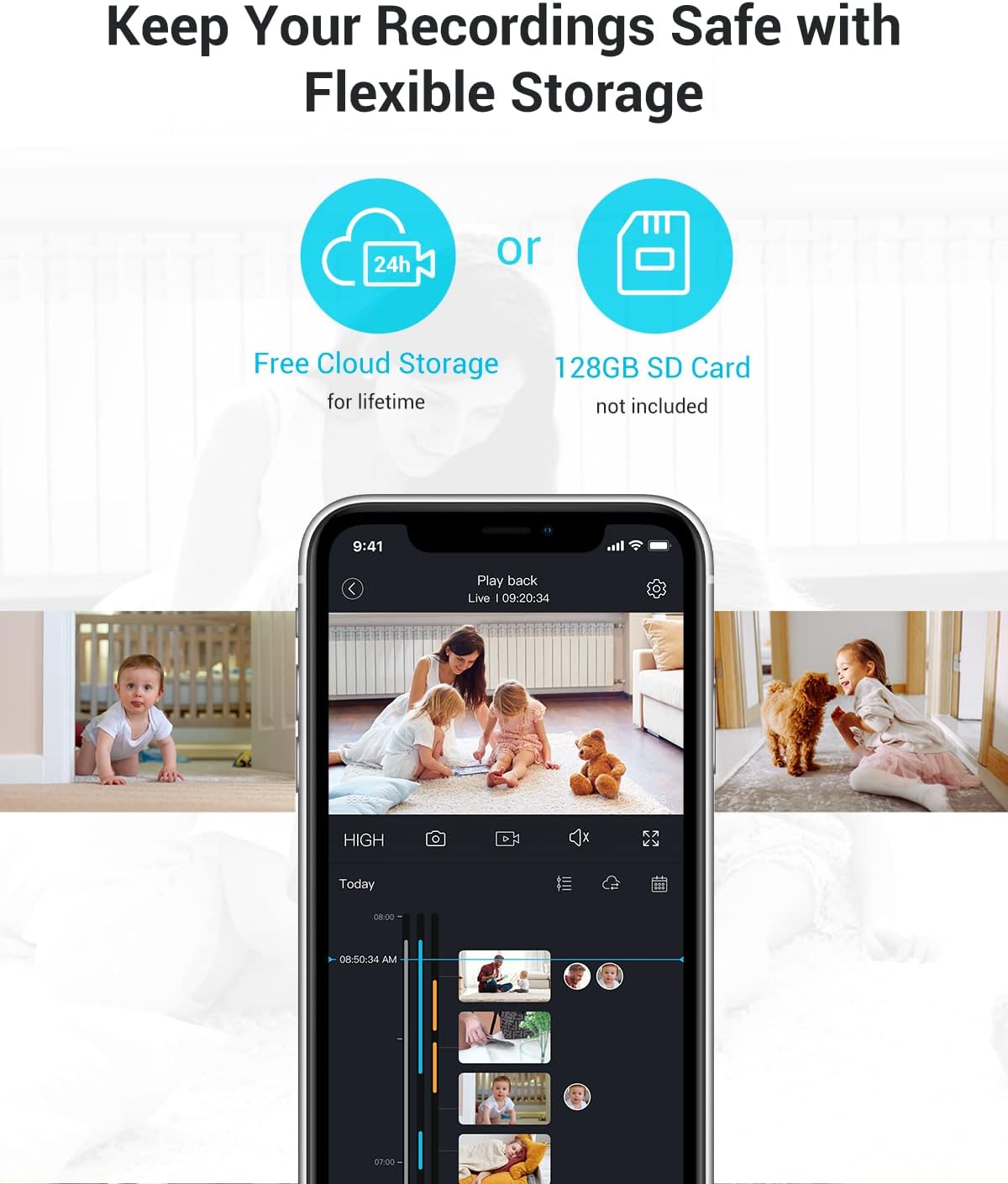 Thumbnail 6 de blurams 2K 360° Indoor Camera for Home Security