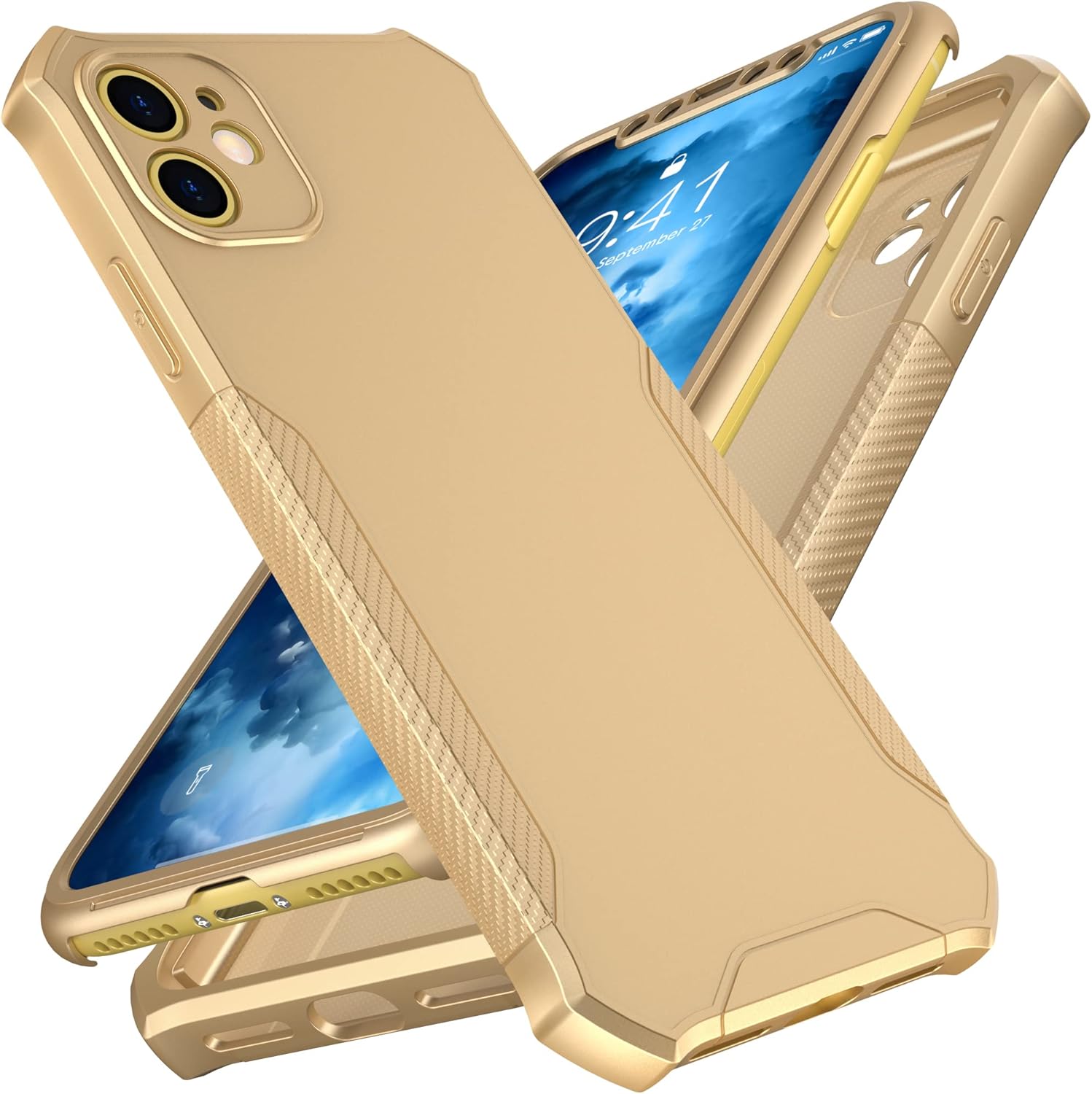 Detalle de ORETECH for iPhone 11 Case with 2 x 9H Screen Protectors, 360° Full Body Shockproof Protection