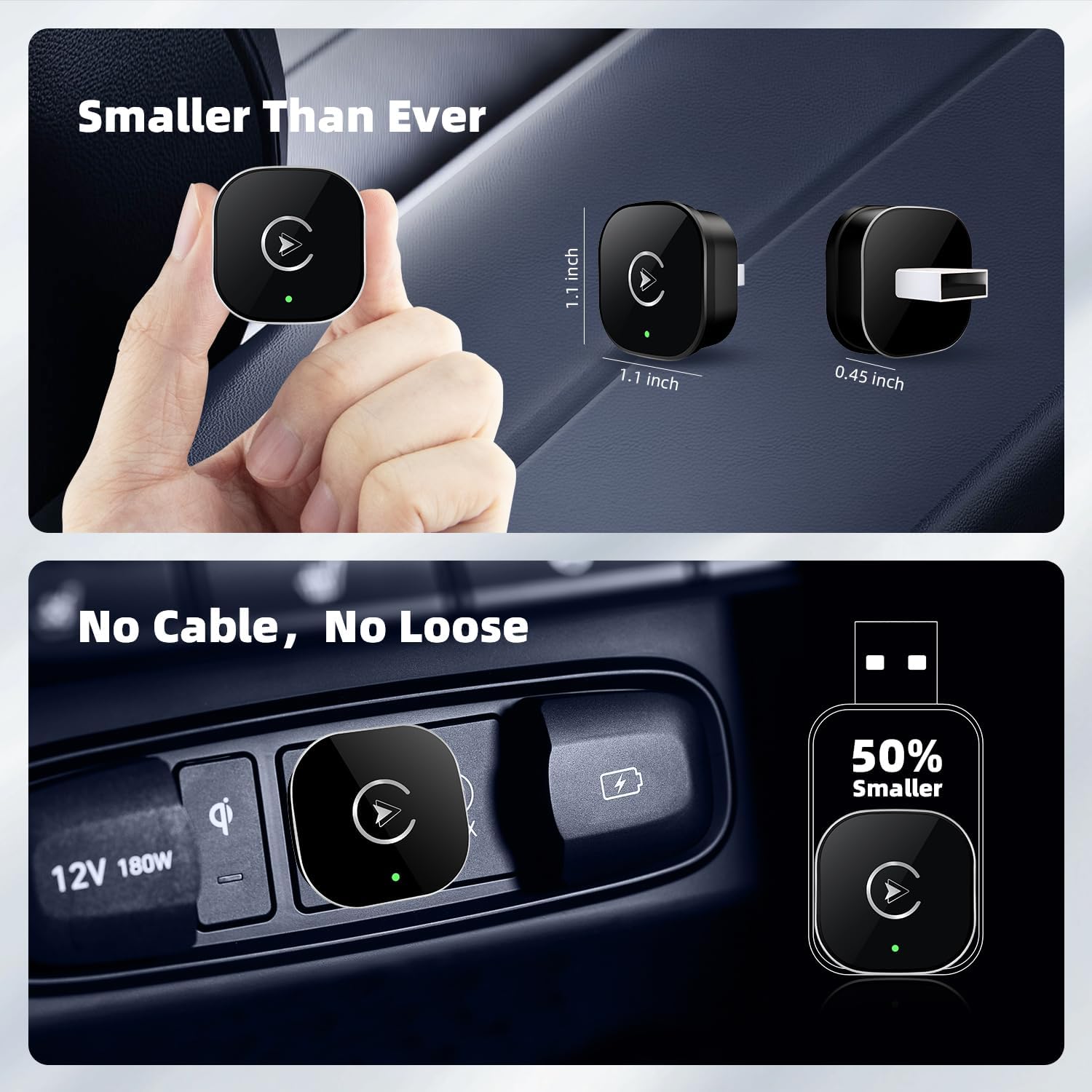 Detalle 2 de 2026 Upgarded Wireless CarPlay Adapter 1.4oz