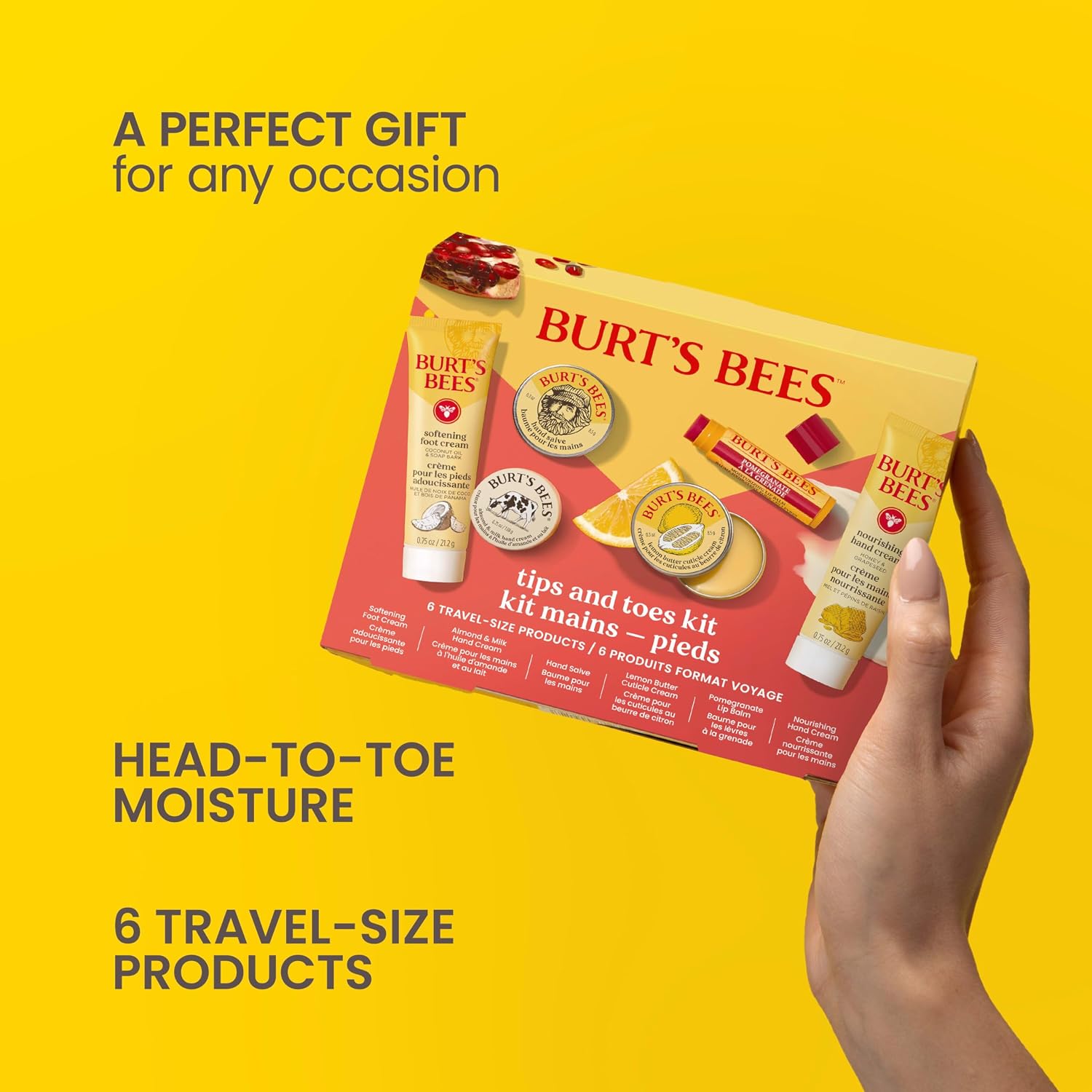 Detalle 2 de Burt's Bees Tips and Toes Kit 6-piece travel set