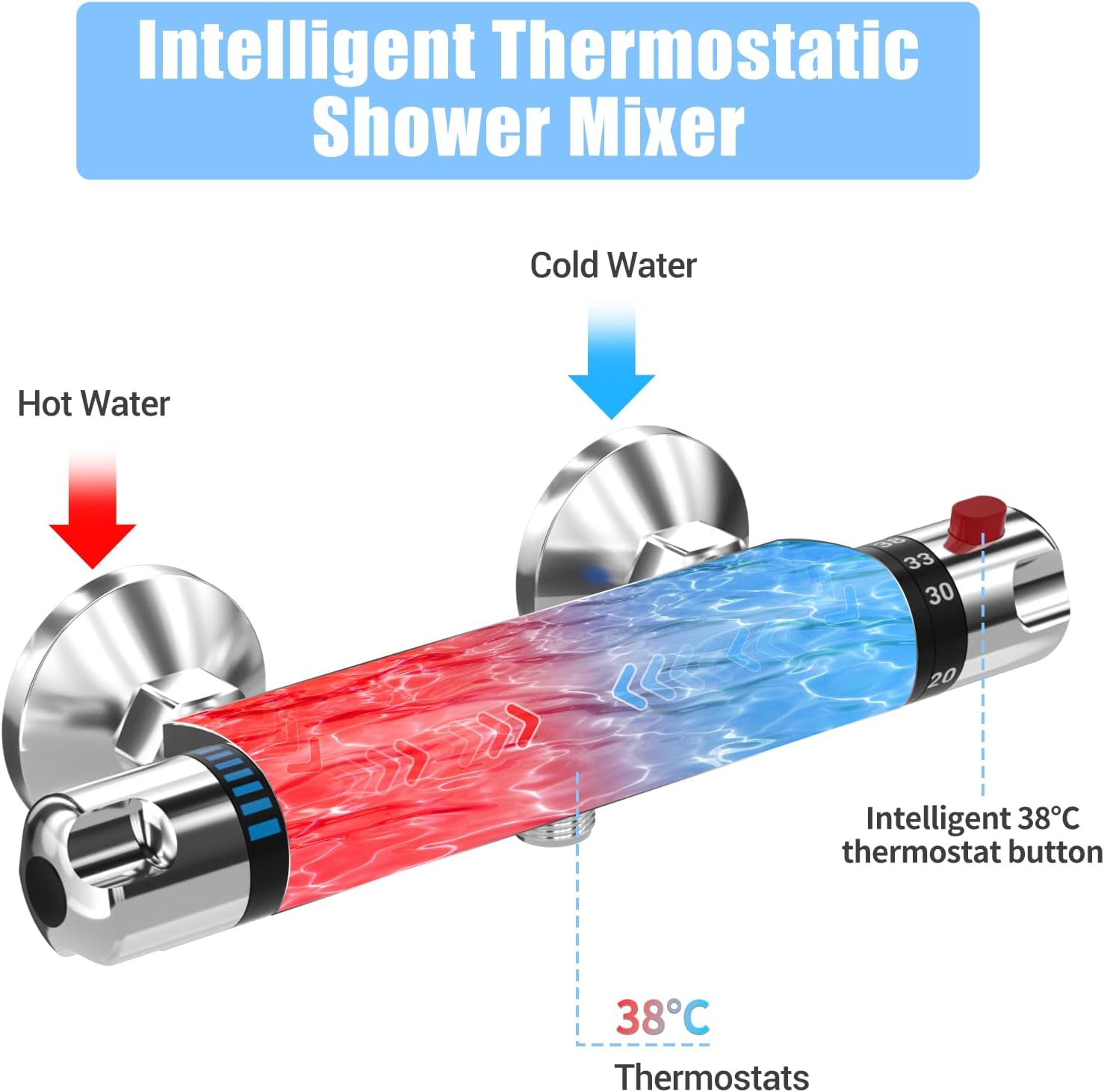 Detalle 2 de Thermostatic Bath Shower Mixer Tap 1.0L