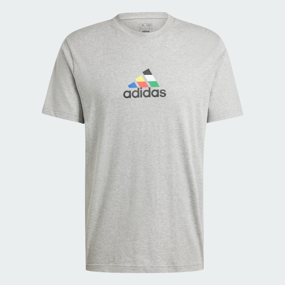 Detalle de Camiseta House of Tiro Nations Graphic de Adidas – color Gris
