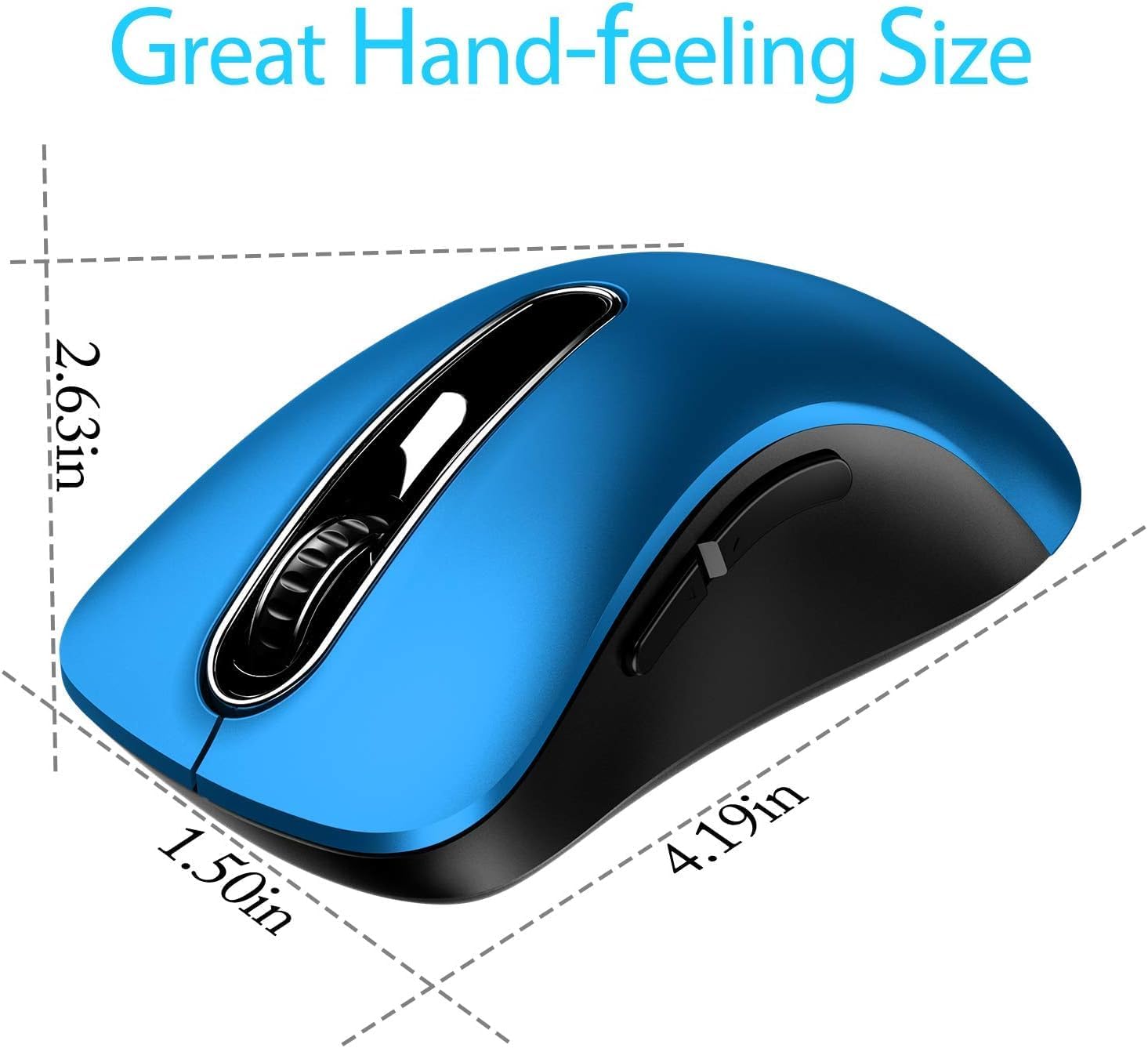 Detalle de memzuoix 2.4G Portable Wireless Mouse 1400 DPI