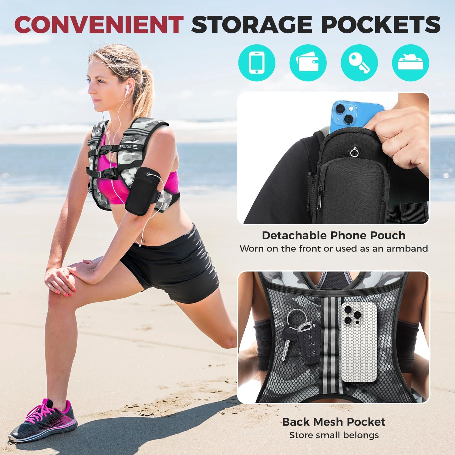 Thumbnail 4 de BAGAIL Weighted Vest 10kg for Strength Training 🏋️♀
