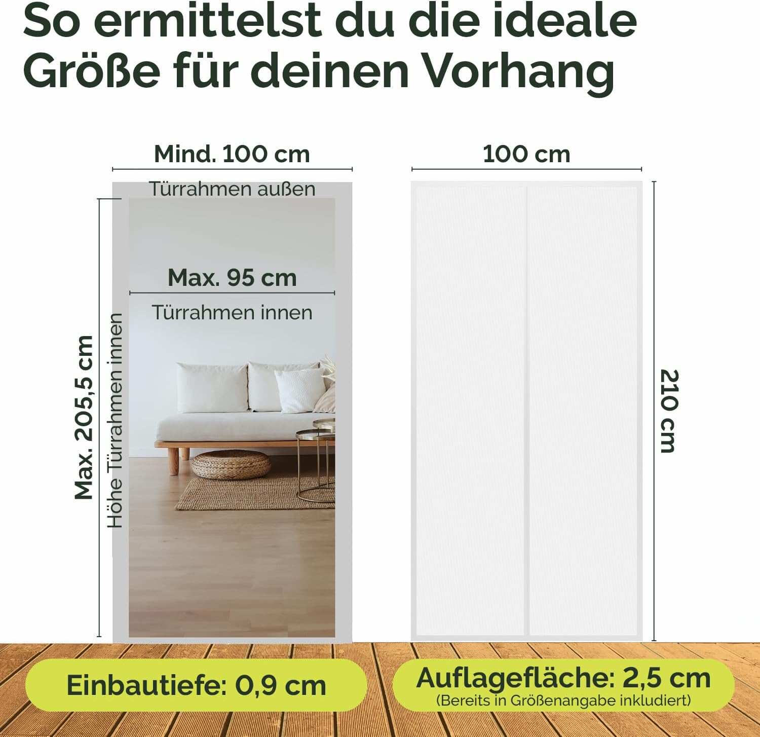 Detalle de Nematek Zanzariera magnetica bianca per porta balcone 100 x 210 cm
