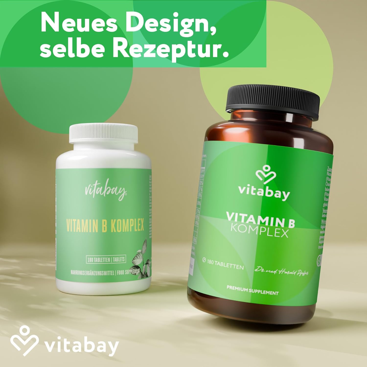 Thumbnail 1 de vitabay Vitamin B Komplex hochdosiert – 180 Tabletten mit allen 8 B-Vitaminen, vegan & laborgeprüft