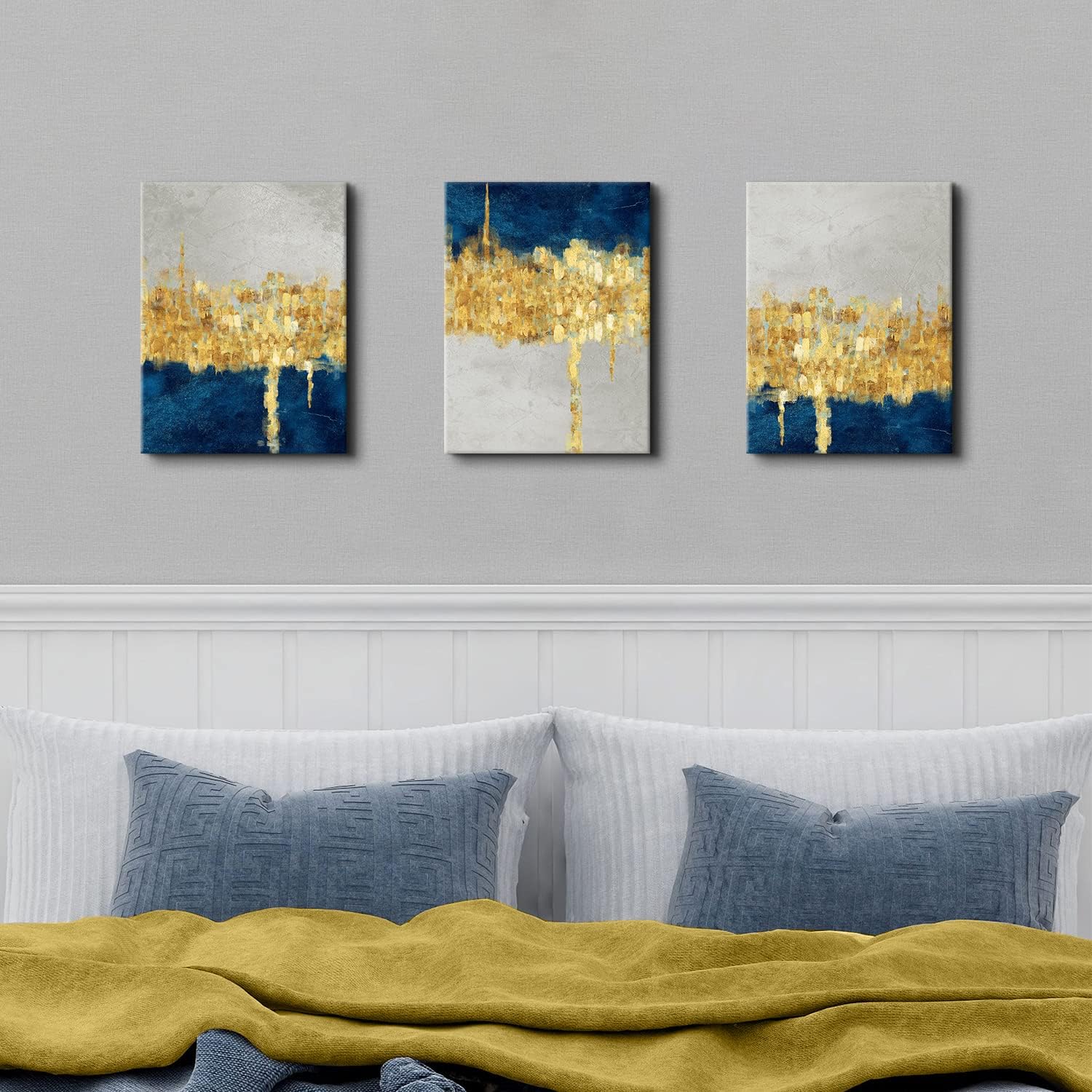 Thumbnail 3 de AREBOLO Blue Abstract Wall Art 12x16 🖼️