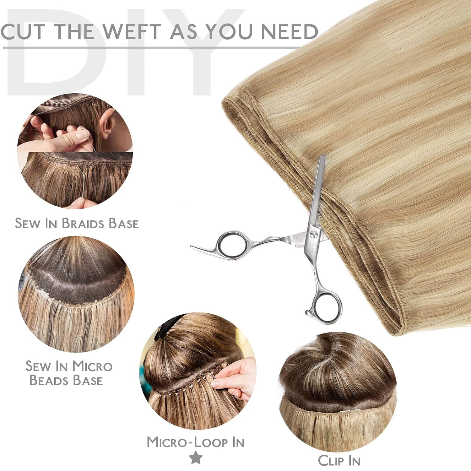 Thumbnail 3 de WENNALIFE 20 Inch Sew‑In Remy Hair Extensions