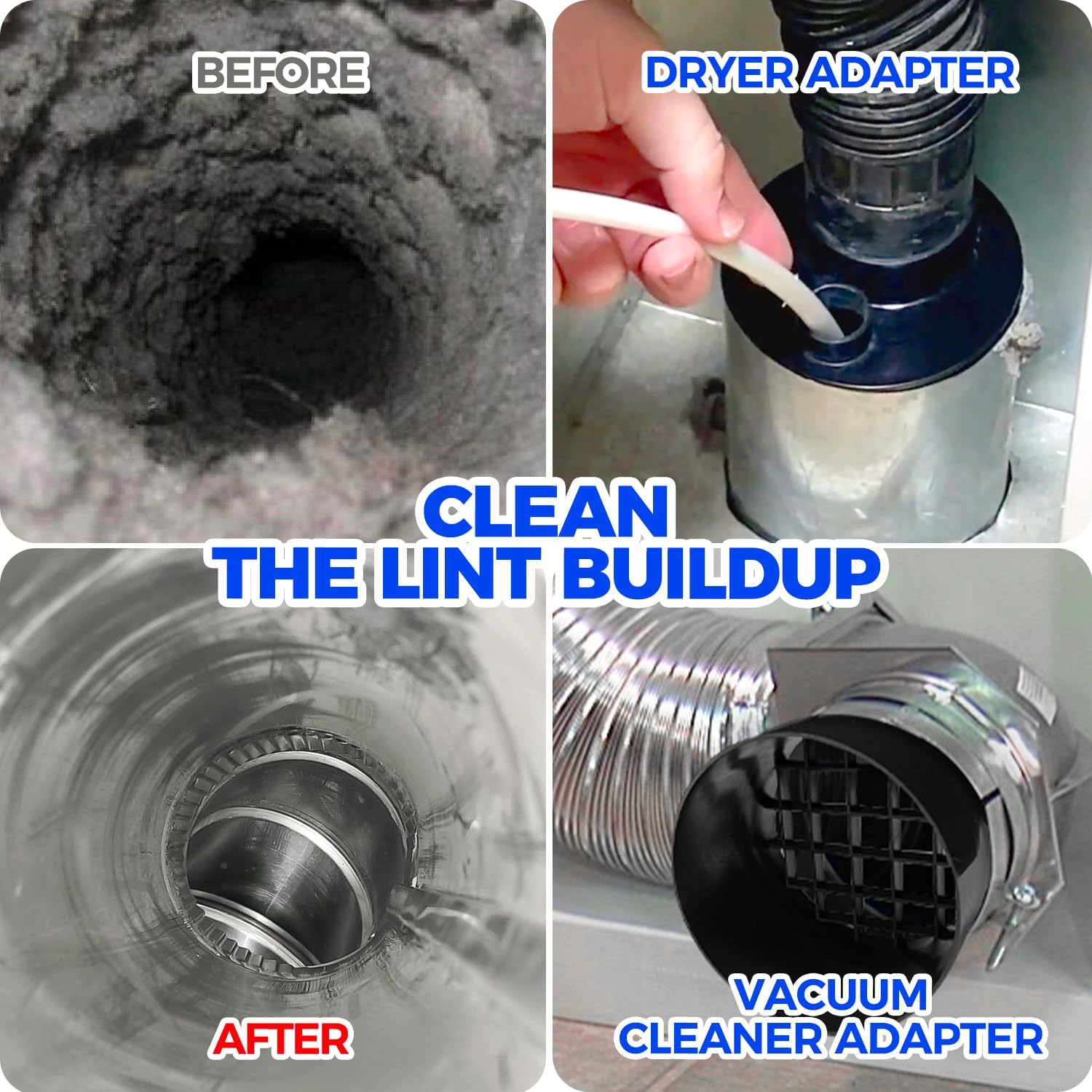 Thumbnail 2 de Holikme 35FT Dryer Vent Cleaner Kit, 58-Piece Brush and Vacuum Tool Set