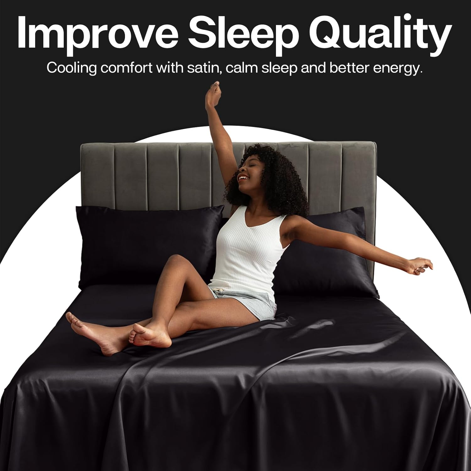 Thumbnail 4 de MR&HM Satin Pillowcase 20x30 Queen 2-Pack