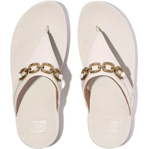 Detalle 2 de Fitflop Lulu Square-Chain Leather 37 EU — sandalia beige París