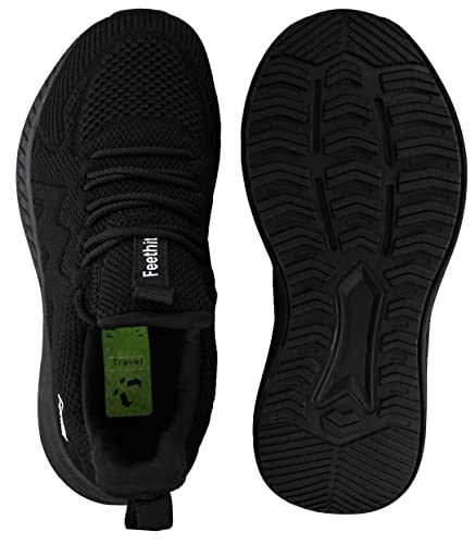 Detalle 2 de Feethit Chaussures de Sport Femme Respirant Légère de Fitness Noir — Taille 41