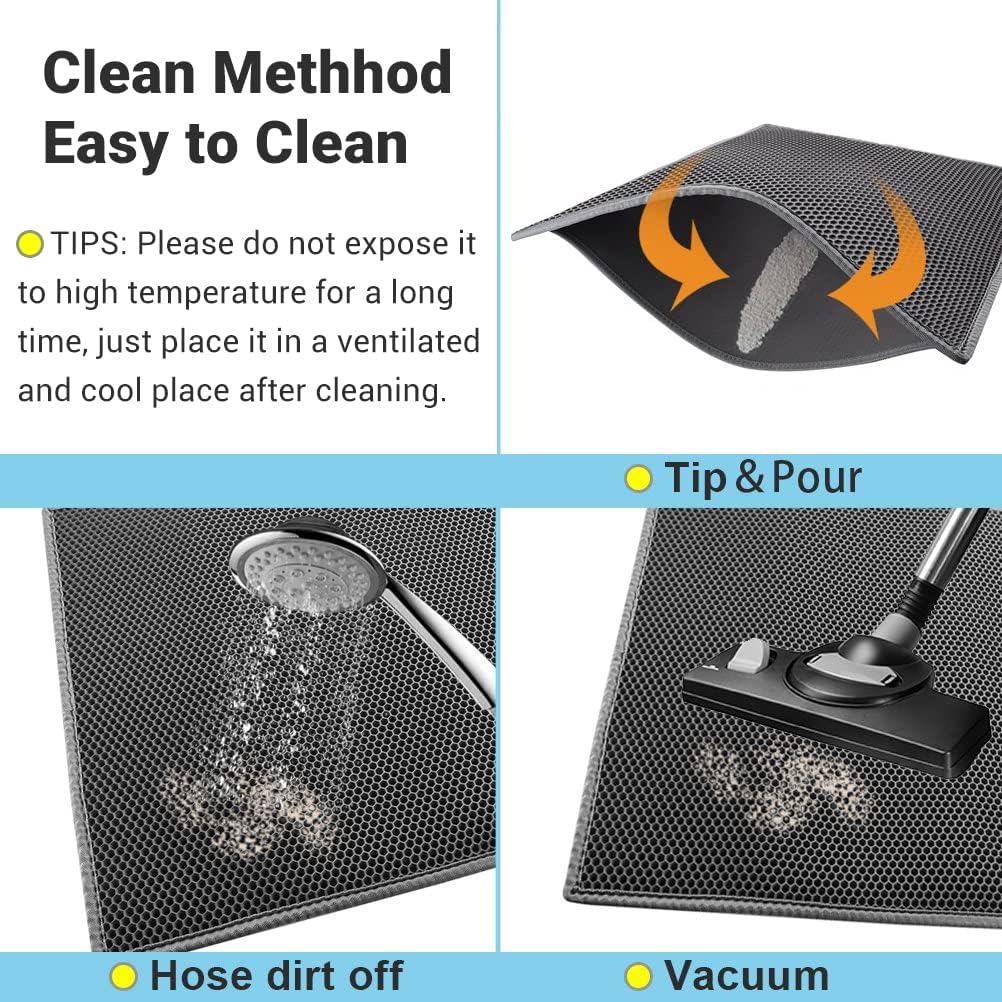 Detalle 2 de Pieviev Cat Litter Mat 61x38cm, honeycomb design 🐱