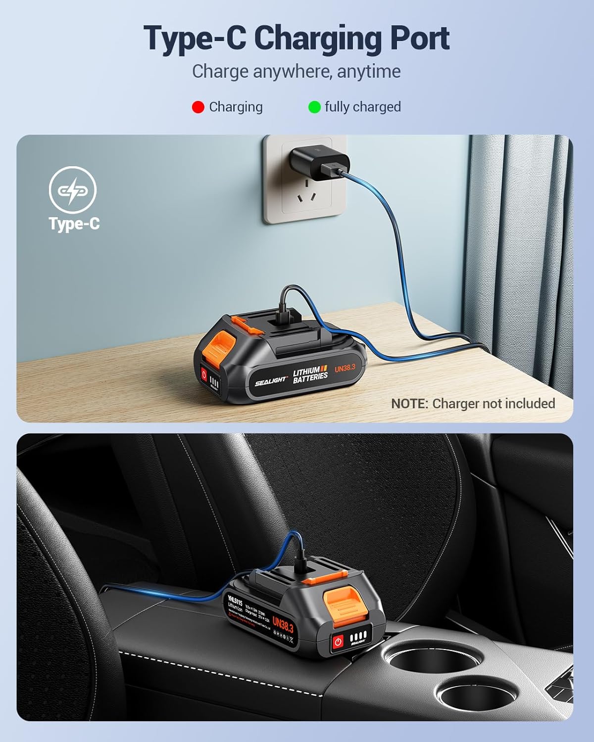 Thumbnail 6 de SEALIGHT Aspirateur Voiture sans Fil 35000 Pa – 2 Batteries, sans Balai, Accessoires Complets