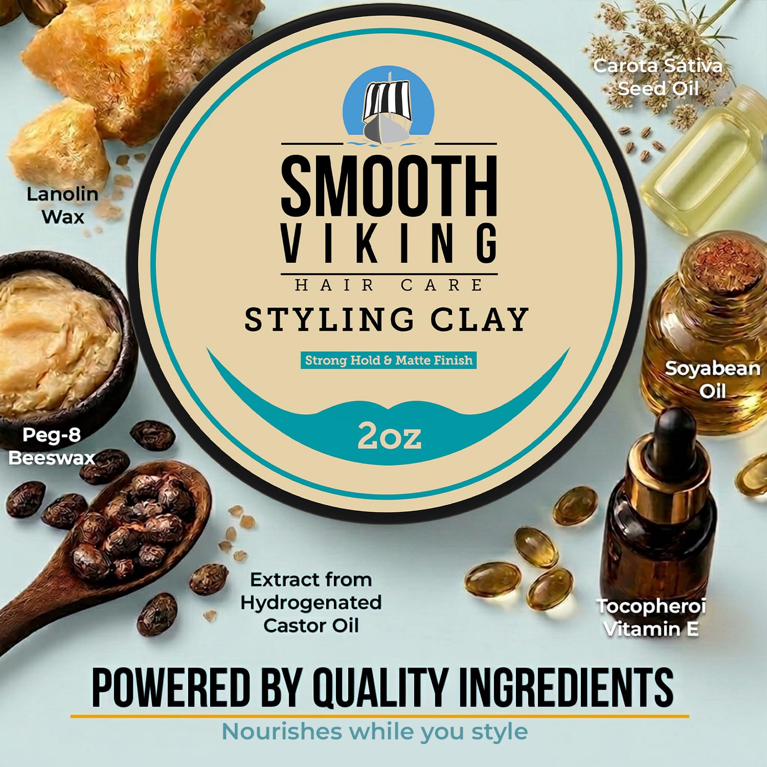 Thumbnail 2 de Smooth Viking Hair Clay for Men: Strong Hold, Matte Finish, Easy Wash Out