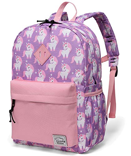 Detalle de VASCHY Mochila infantil unicornio para preescolar (4–6 años) resistente al agua