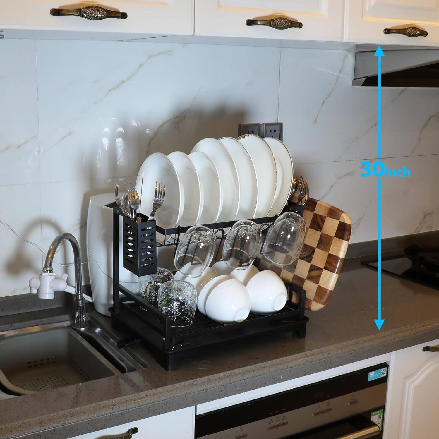 Thumbnail 5 de B-Land 2-Tier Dish Drying Rack