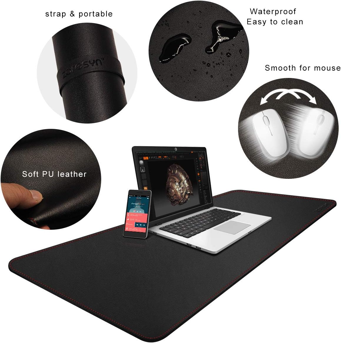 Thumbnail 3 de ZORESYN Schreibtischunterlage 120x60cm 🖥️