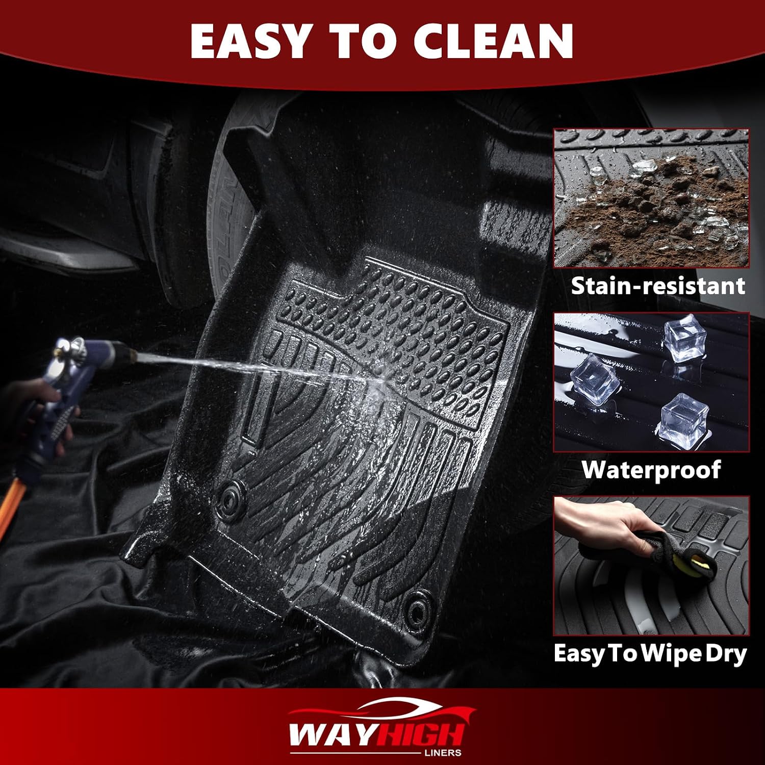 Detalle de Wayhigh floor mats and backseat cargo liner, TPE