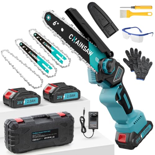 VIWKO Mini tronçonneuse sans fil 6 pouces, moteur brushless 1 000 W