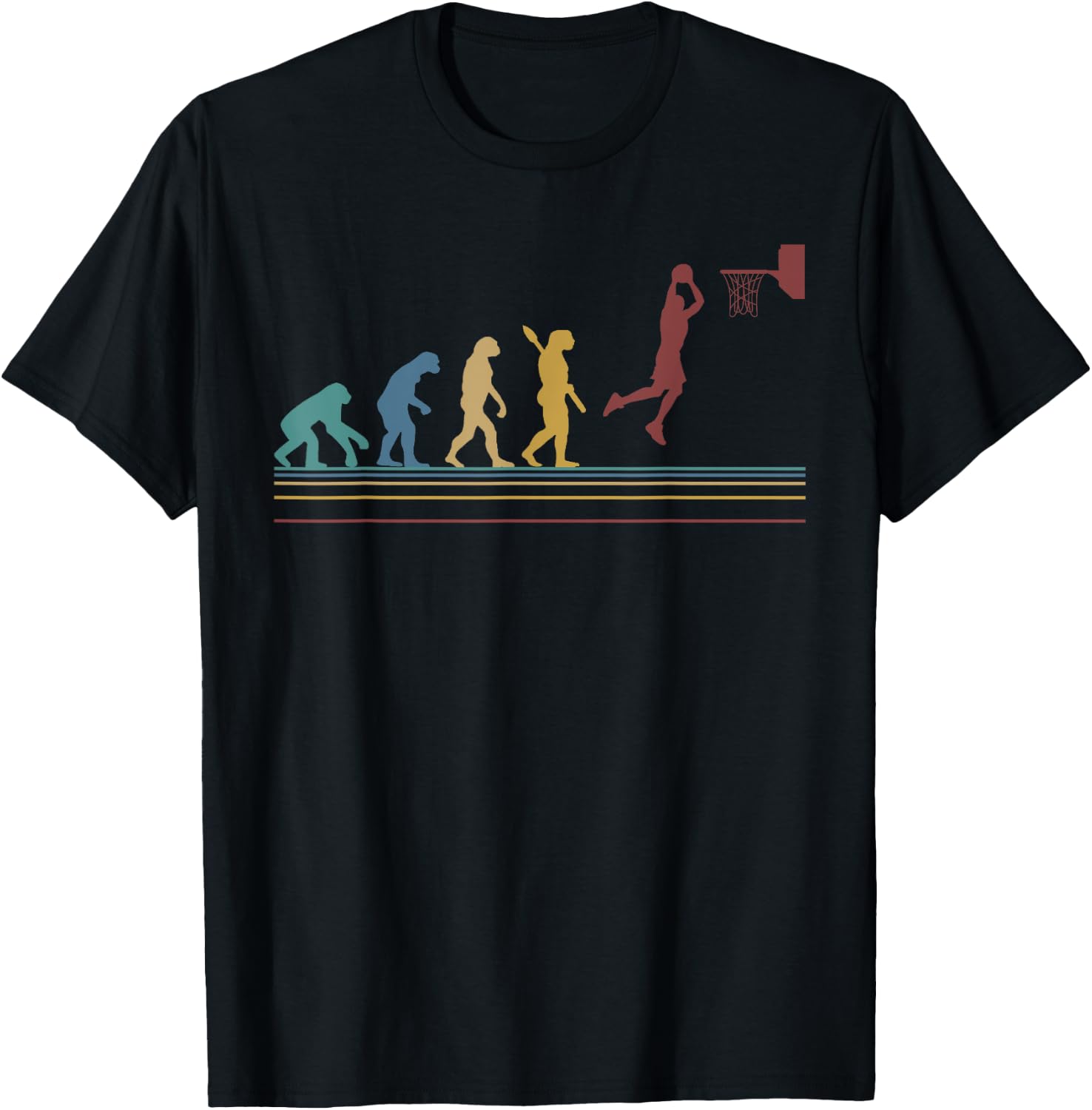 Maglietta Grafico Basket Pallacanestro “Basketball Evoluzione” con taglio classico