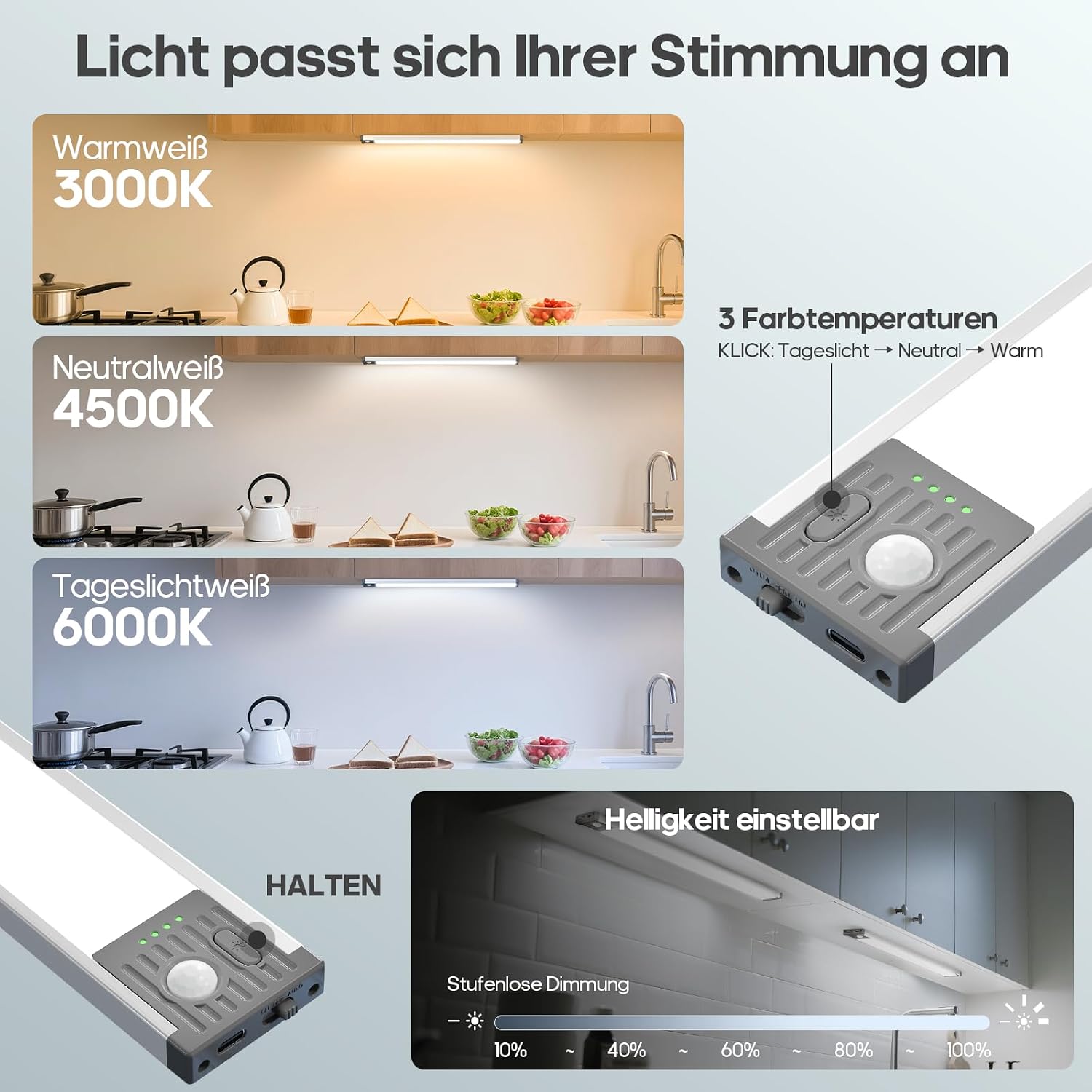 Thumbnail 4 de GOODEA CL022 44,5 cm Unterbauleuchte LED