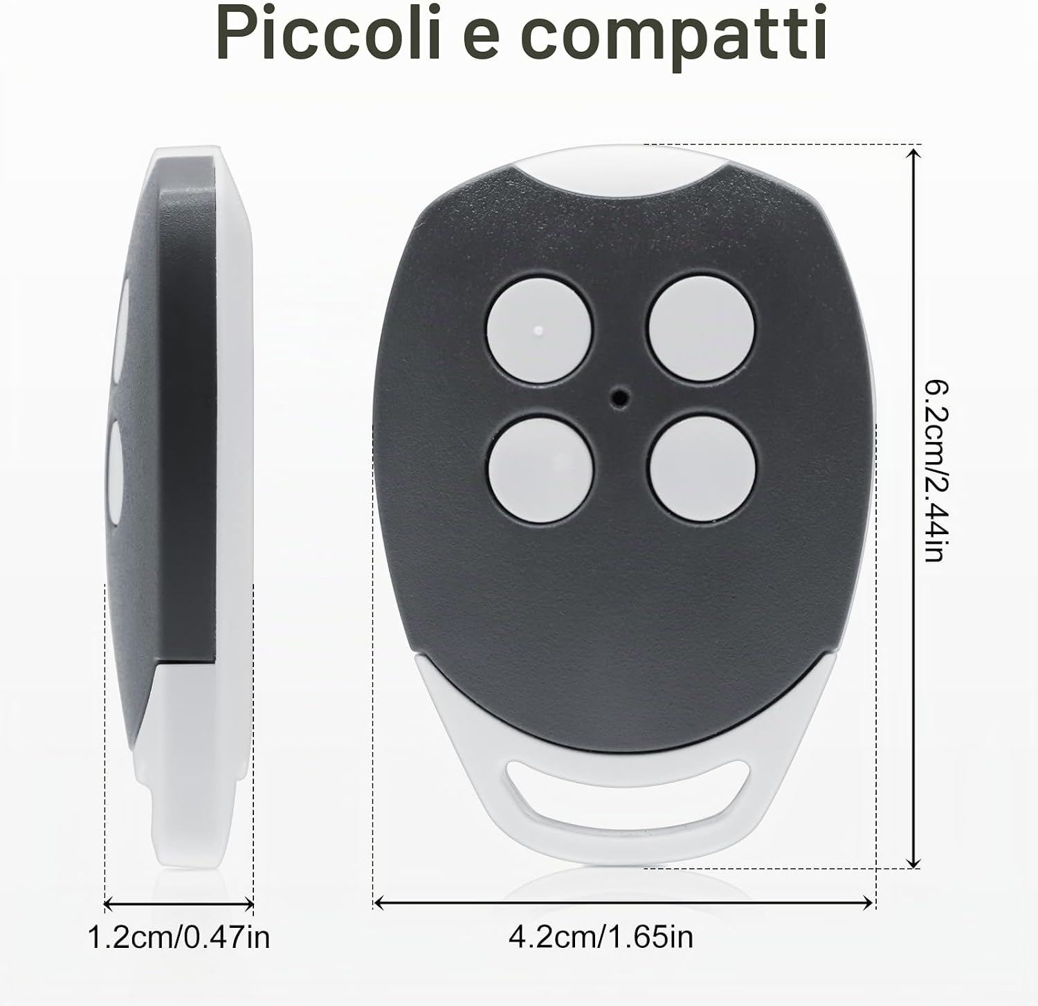 Detalle 2 de Ditec Telecomando di ricambio 433,92 MHz - 4 canali, compatibile con GOL4, BIXLG4, BIXLP2 e BIXLS2