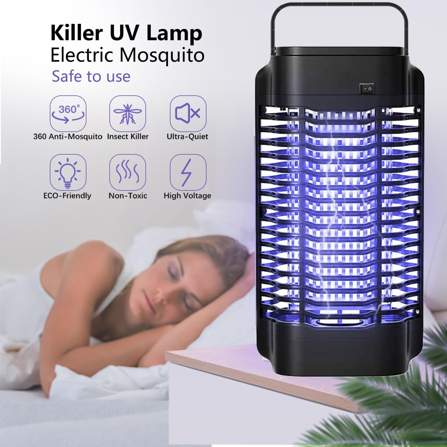 Detalle de Bug Zapper 4200V 18W Electric Mosquito Killer