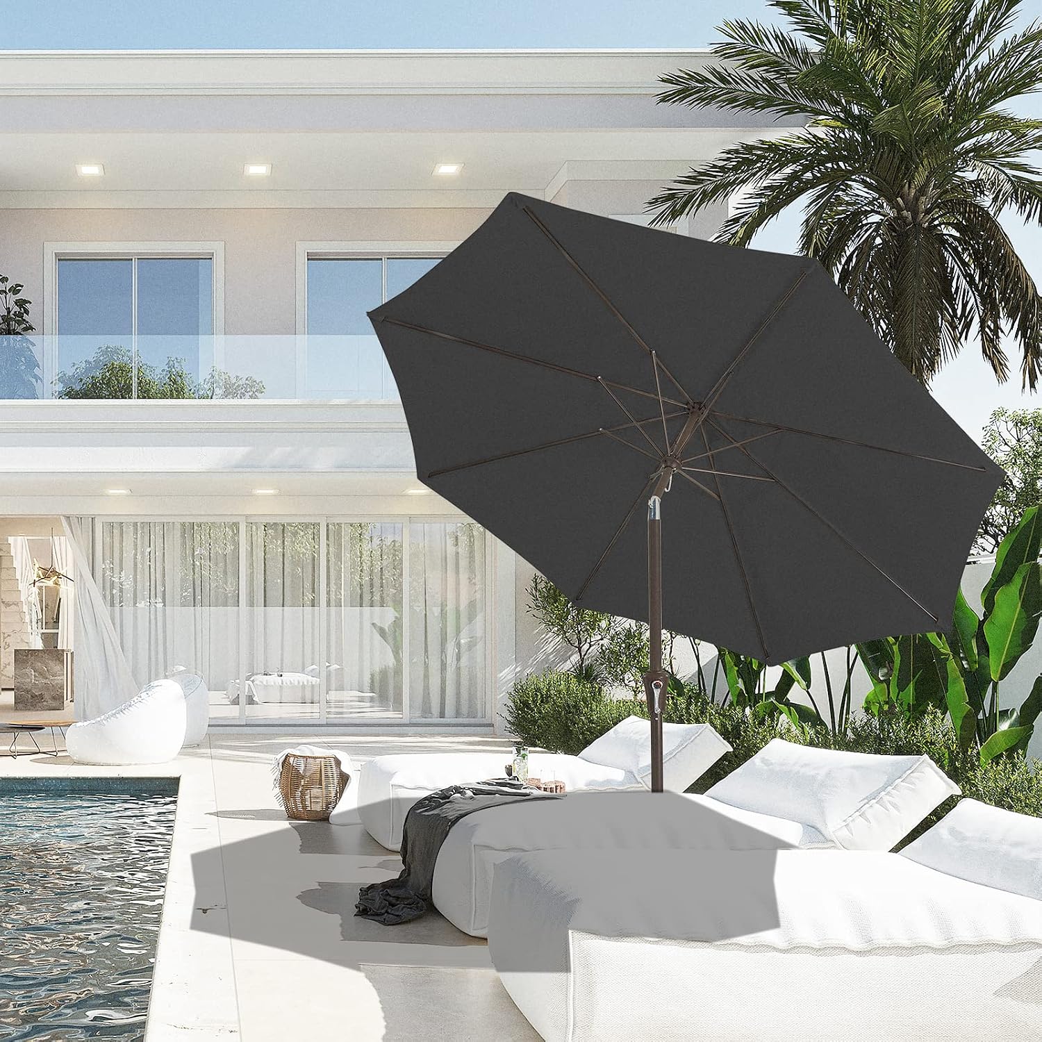 Detalle de JEAREY Outdoor Patio Umbrella 9FT