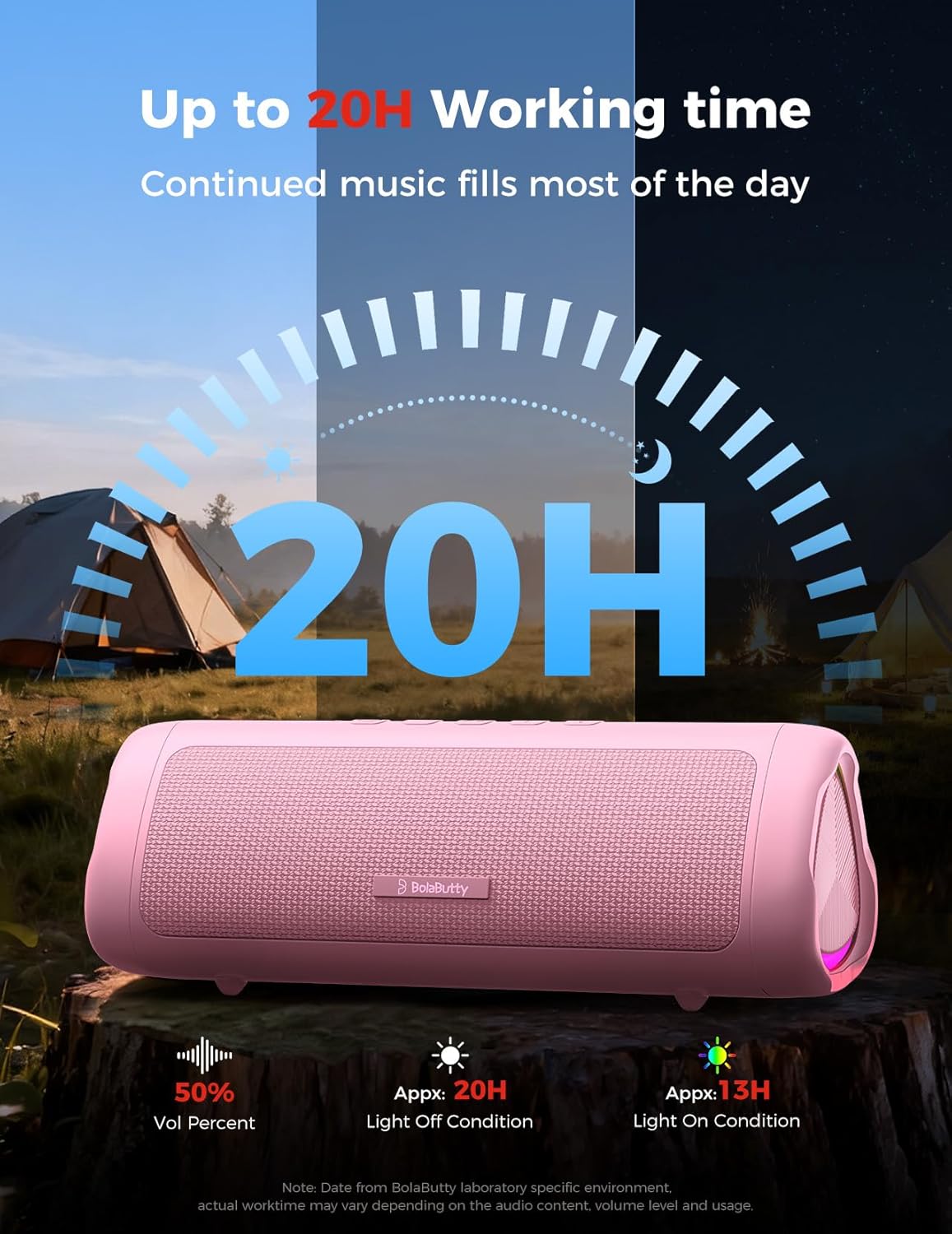 Thumbnail 4 de BolaButty Bluetooth Speaker with HD Sound (Pink) – IPX5 Waterproof, 20H Playtime, BT5.3, TWS Pairing