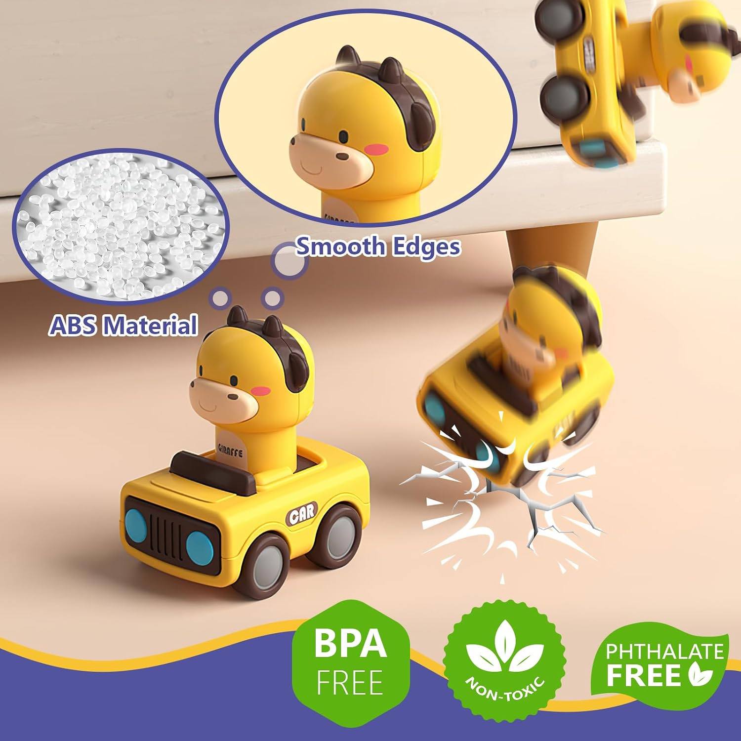 Detalle 2 de MOONTOY Press & Go 4er-Set Auto ab 1 Jahr