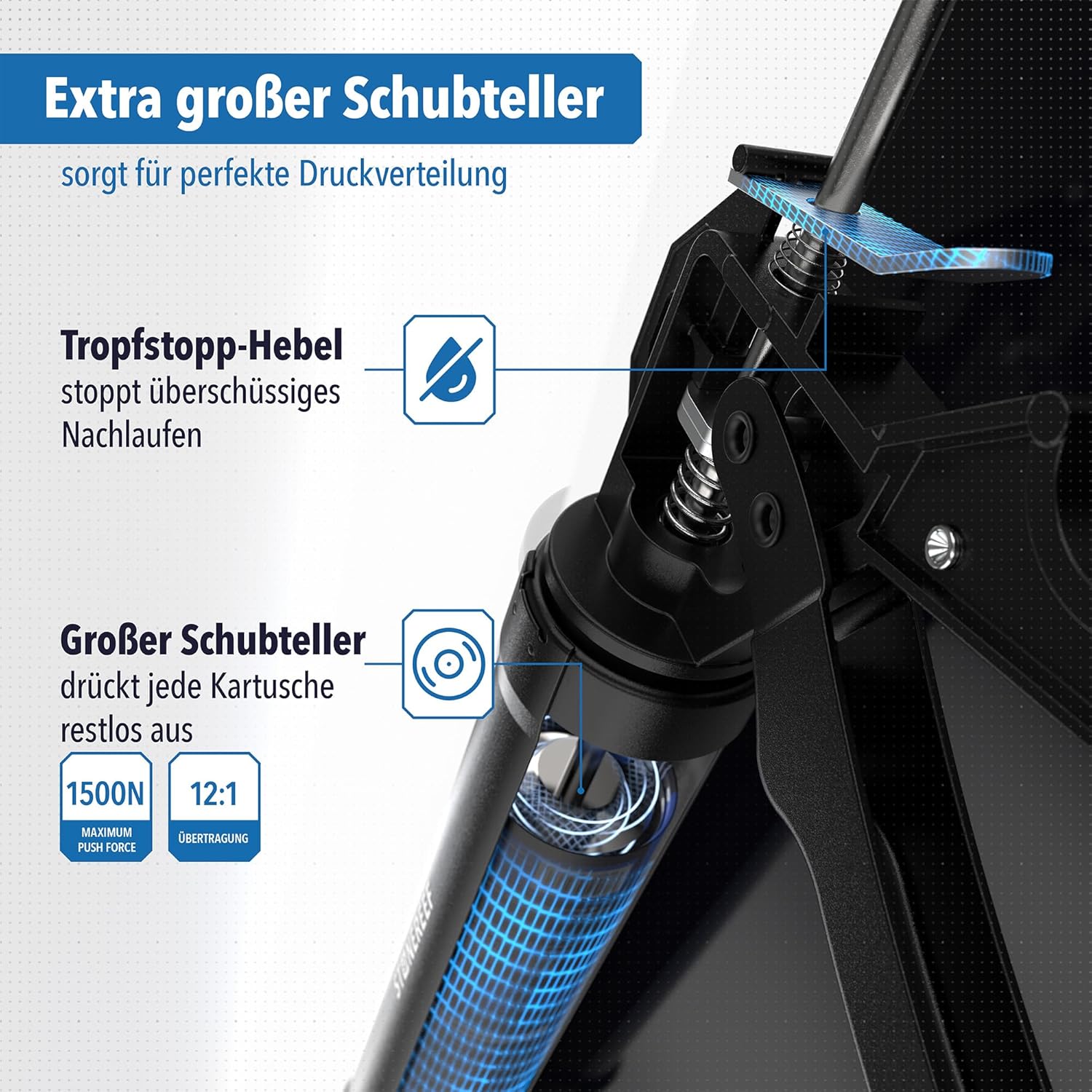 Detalle 1 de STONE REEF 9 Zoll Kartuschenpistole für Dichtstoffe