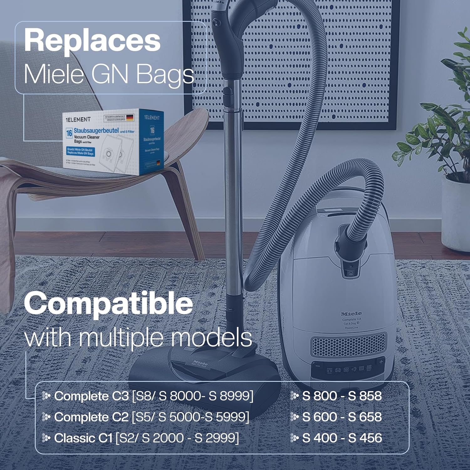 Thumbnail 1 de Miele compatible vacuum bags 16-pack for C3/C2 series 🧹