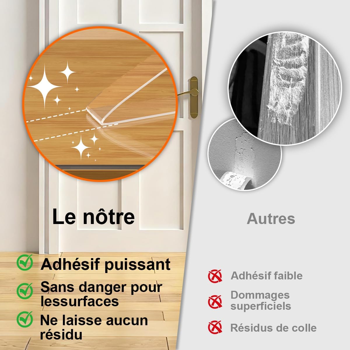 Thumbnail 4 de Joint porte-fenêtre Type D TPE autocollant 7 m 🏠