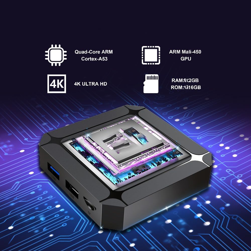 Thumbnail 6 de X88 MXQ Pro 5G Android 14.0 TV Box with WiFi 6, 2GB RAM/16GB storage and Bluetooth remote