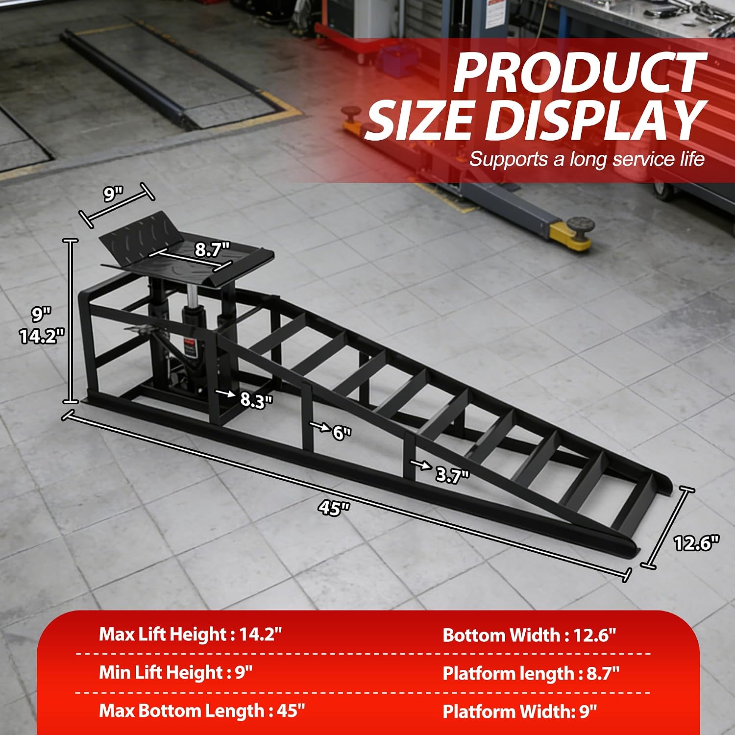 Detalle de LOCKIETTA Hydraulic Car Ramps 5-Ton